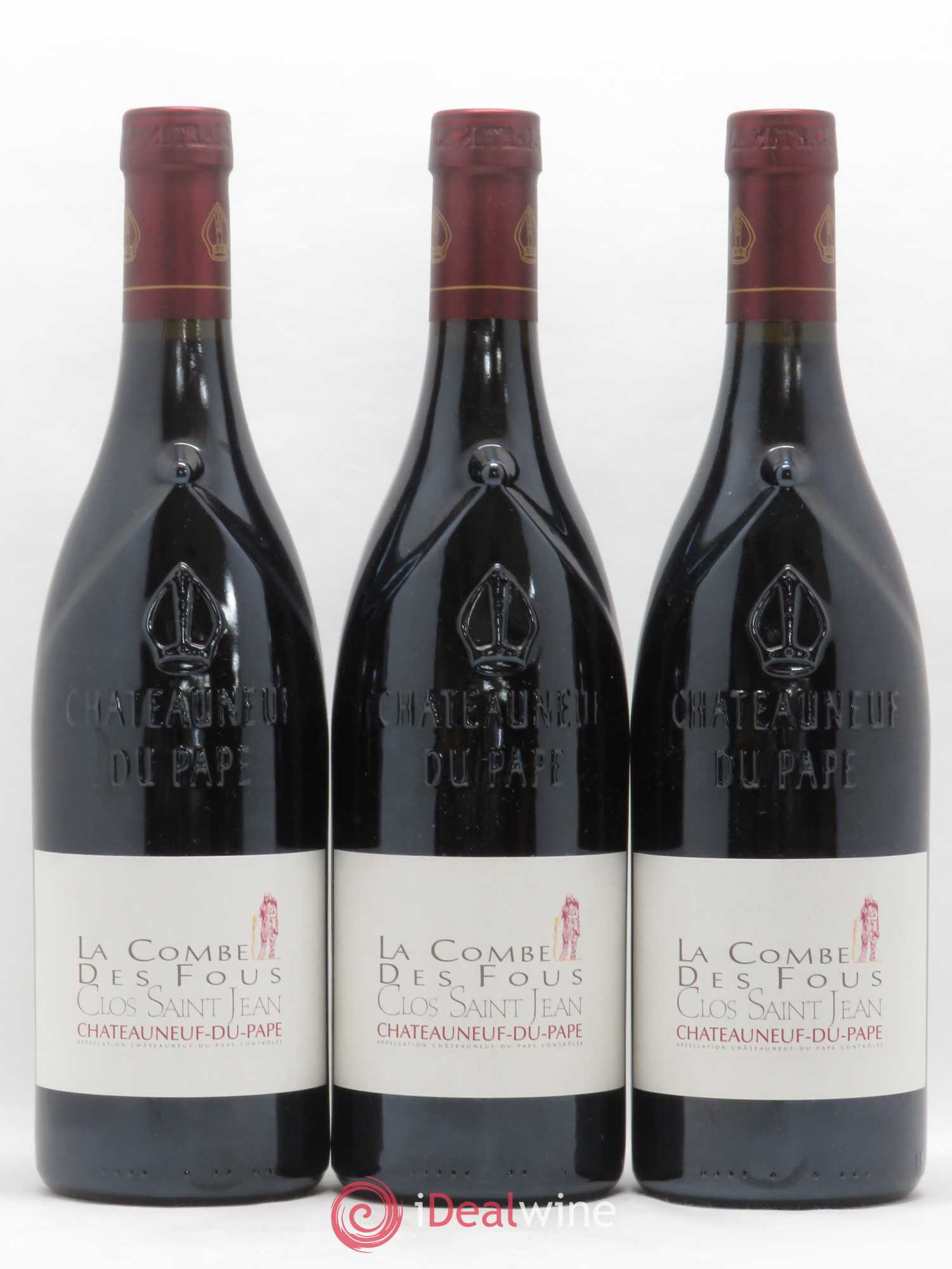 Châteauneuf-du-Pape Clos Saint-Jean La Combe des Fous Pascal et Vincent Maurel 2007 - Lot de 3 bouteilles - 0
