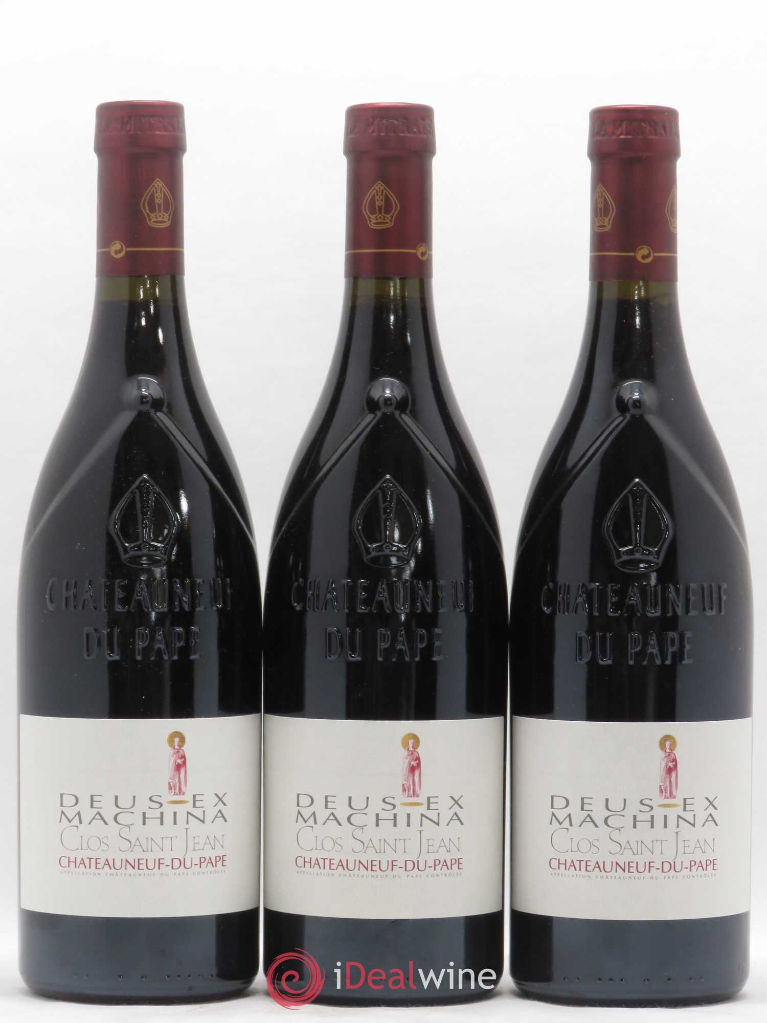 Châteauneuf-du-Pape Clos Saint-Jean Deus Ex Machina Pascal et Vincent Maurel 2007 - Lot de 3 bouteilles - 0