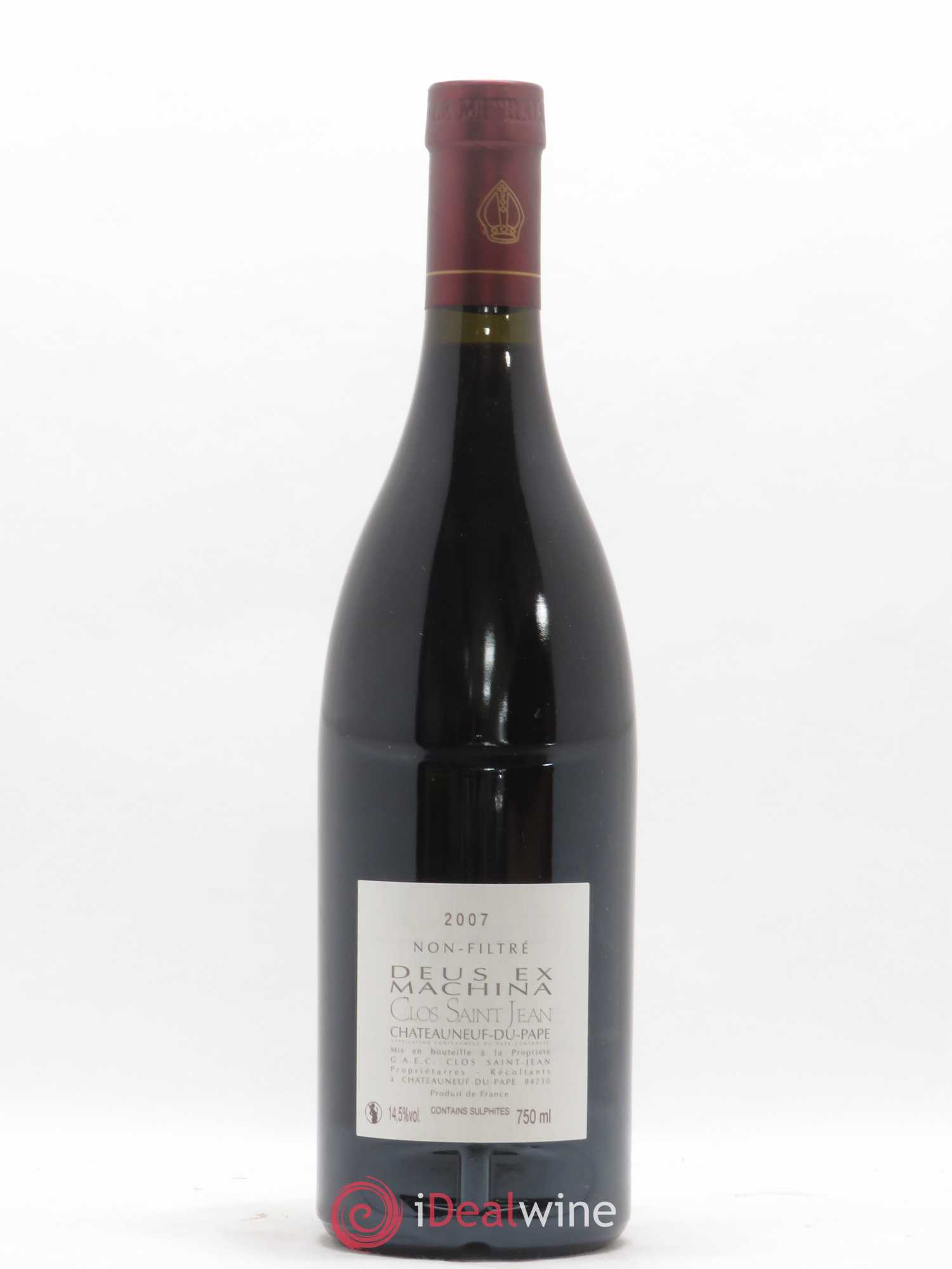 Châteauneuf-du-Pape Clos Saint-Jean Deus Ex Machina Pascal et Vincent Maurel 2007 - Lot de 1 bouteille - 1