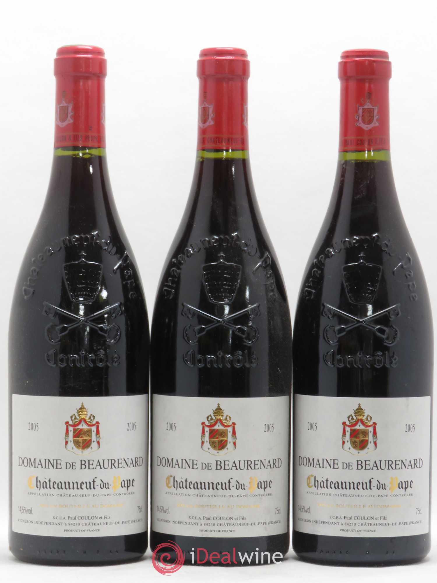 Châteauneuf-du-Pape Beaurenard (Domaine de) 2005 - Lot de 3 bouteilles - 0