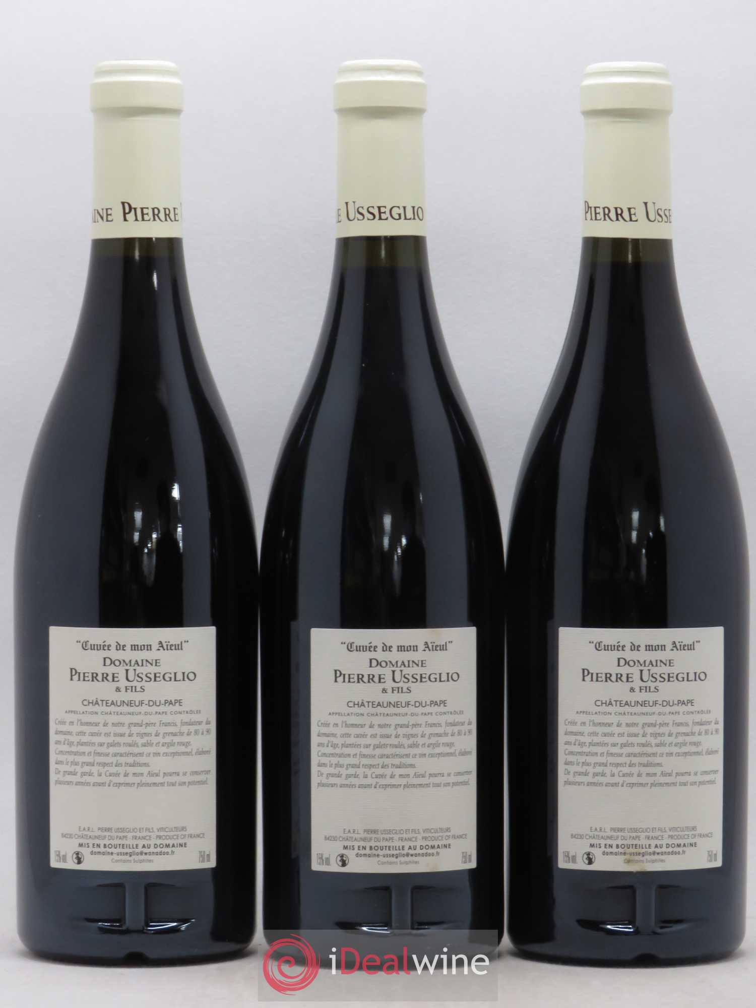 Châteauneuf-du-Pape Cuvée de mon Aïeul Pierre Usseglio & Fils 2007 - Lot de 3 bouteilles - 1