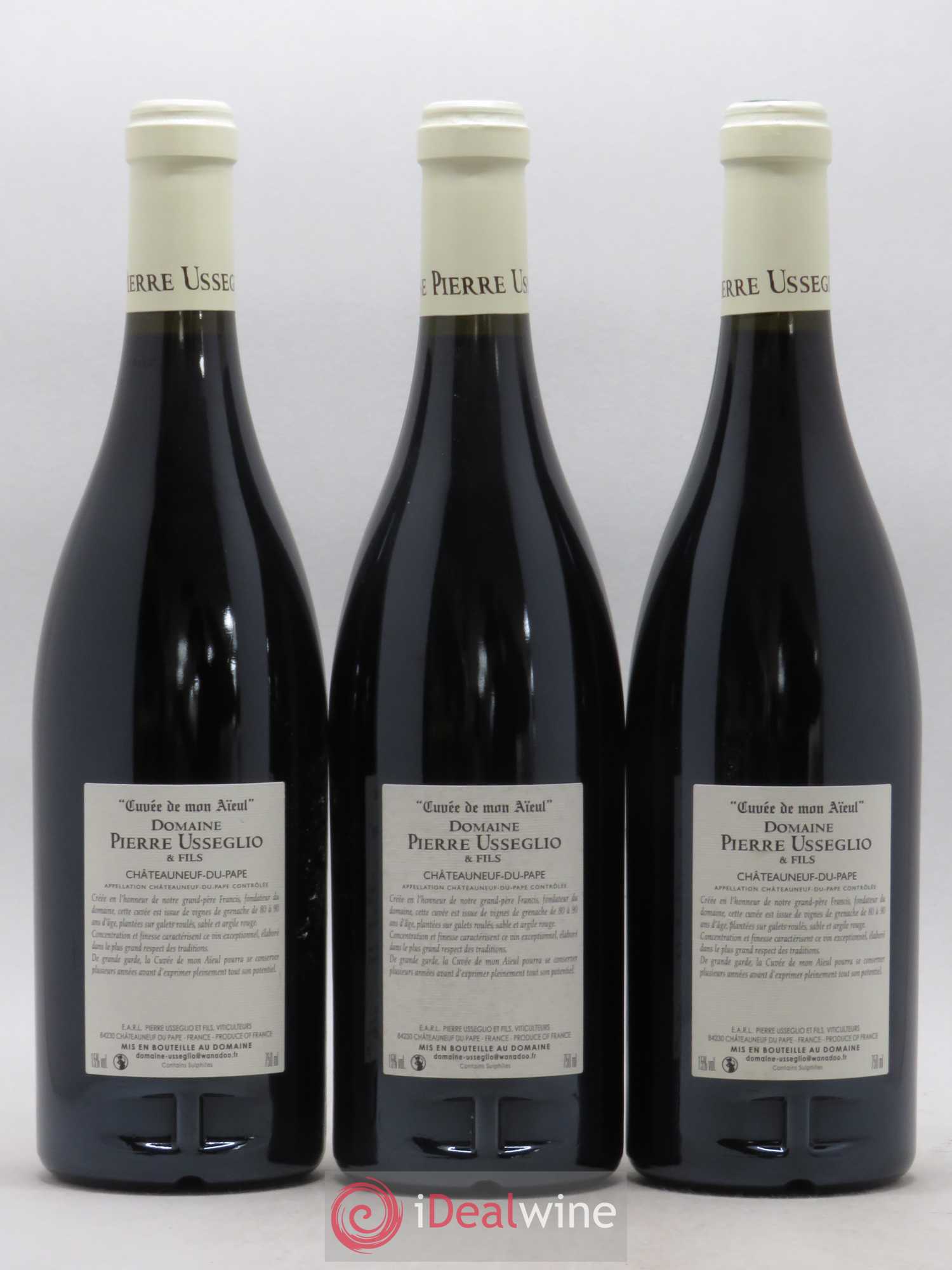 Châteauneuf-du-Pape Cuvée de mon Aïeul Pierre Usseglio & Fils 2007 - Lot de 3 bouteilles - 1