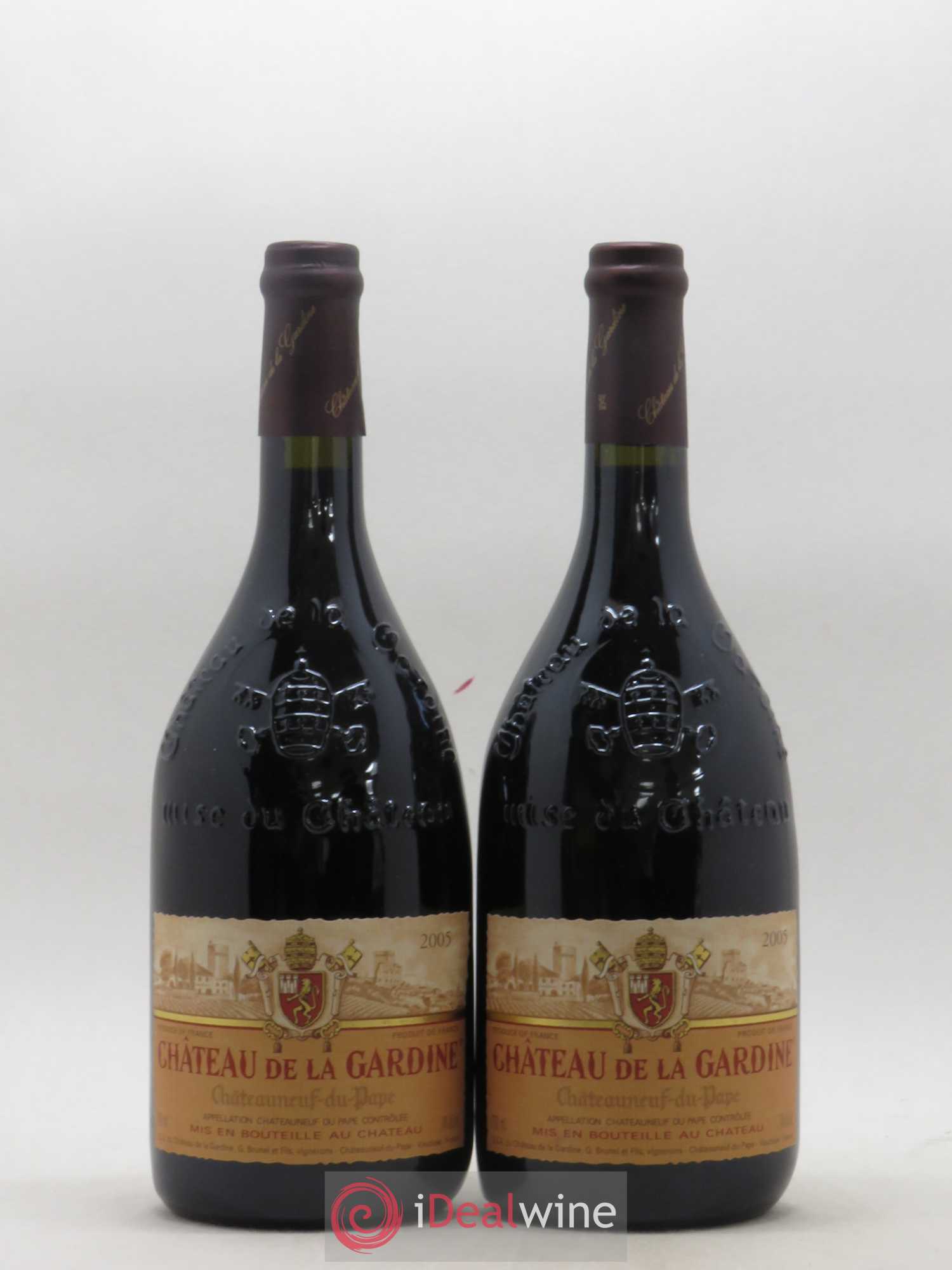 Châteauneuf-du-Pape Château de La Gardine Famille Brunel 2005 - Lot de 2 bouteilles - 0