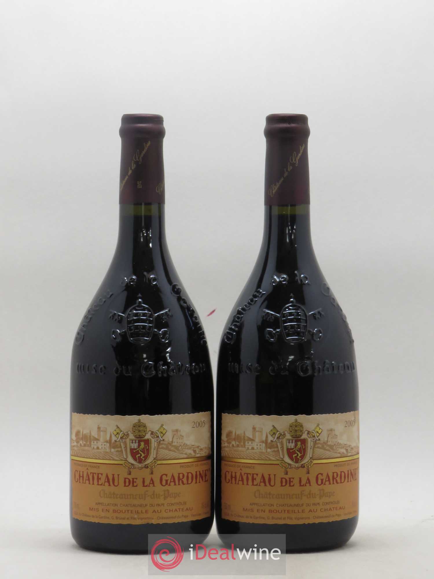 Châteauneuf-du-Pape Château de La Gardine Famille Brunel 2005 - Lot de 2 bouteilles - 0
