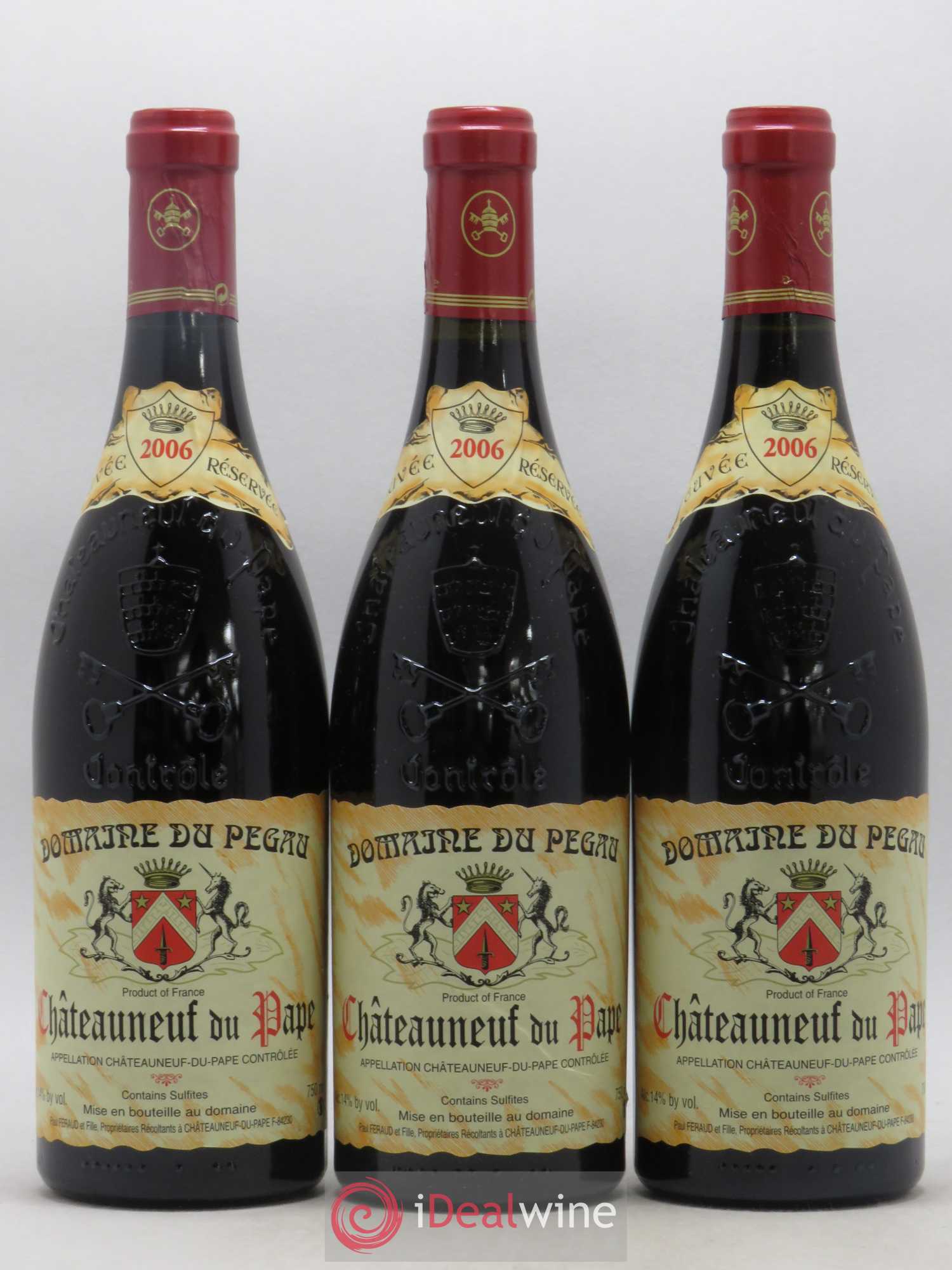 Châteauneuf-du-Pape Domaine du Pégau Cuvée Réservée Paul et Laurence Féraud 2006 - Lot de 3 bouteilles - 0