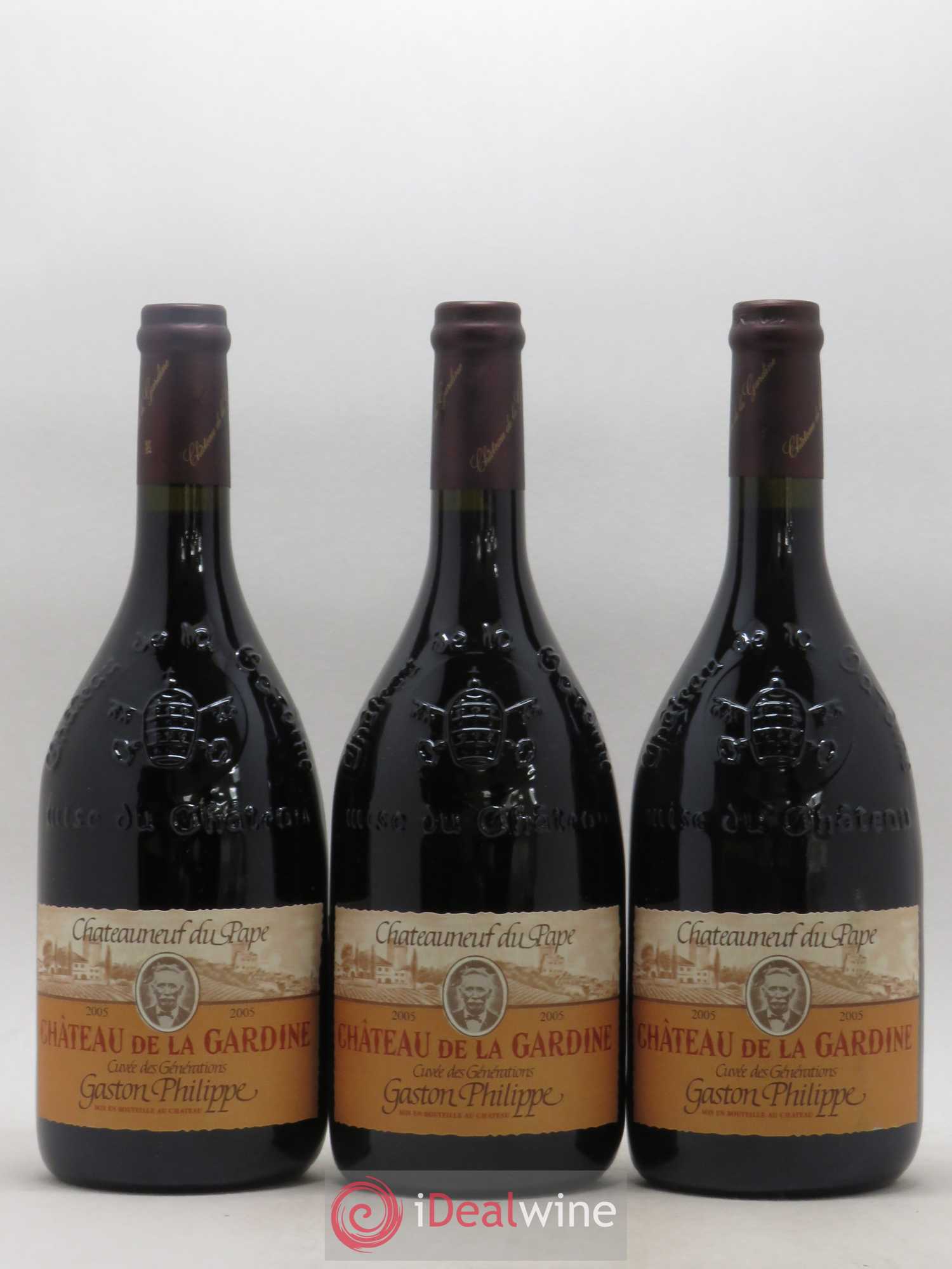 Châteauneuf-du-Pape Château de La Gardine Cuvée des Générations Gaston Philippe Famille Brunel Gaston Philippe 2005 - Lot de 6 bouteilles - 2