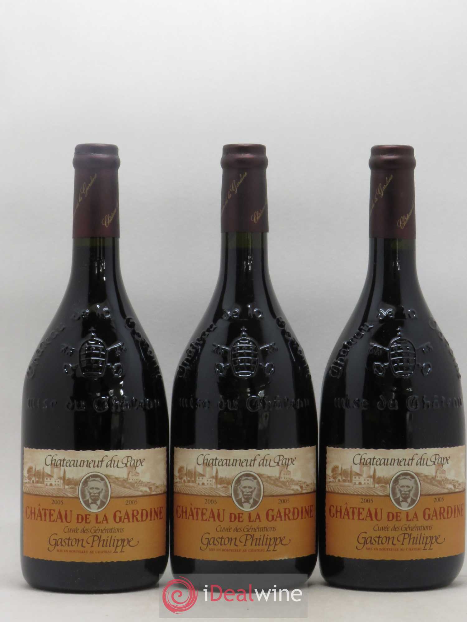 Châteauneuf-du-Pape Château de La Gardine Cuvée des Générations Gaston Philippe Famille Brunel Gaston Philippe 2005 - Lot de 6 bouteilles - 2