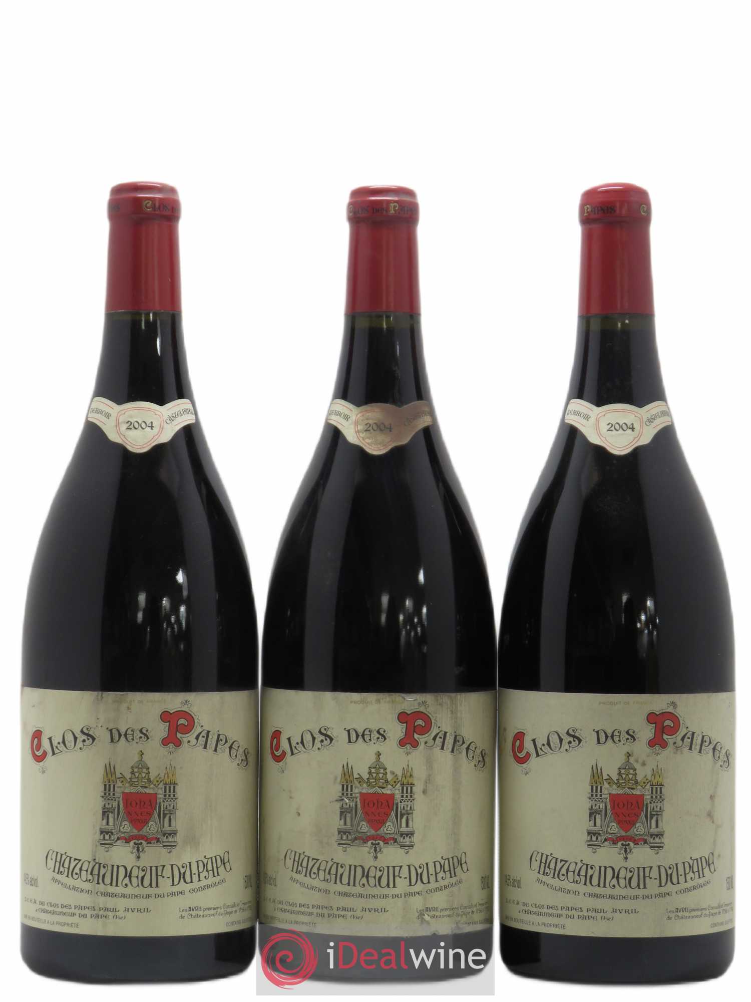 Châteauneuf-du-Pape Clos des Papes - Paul Avril 2004 - Lot de 3 magnums - 0