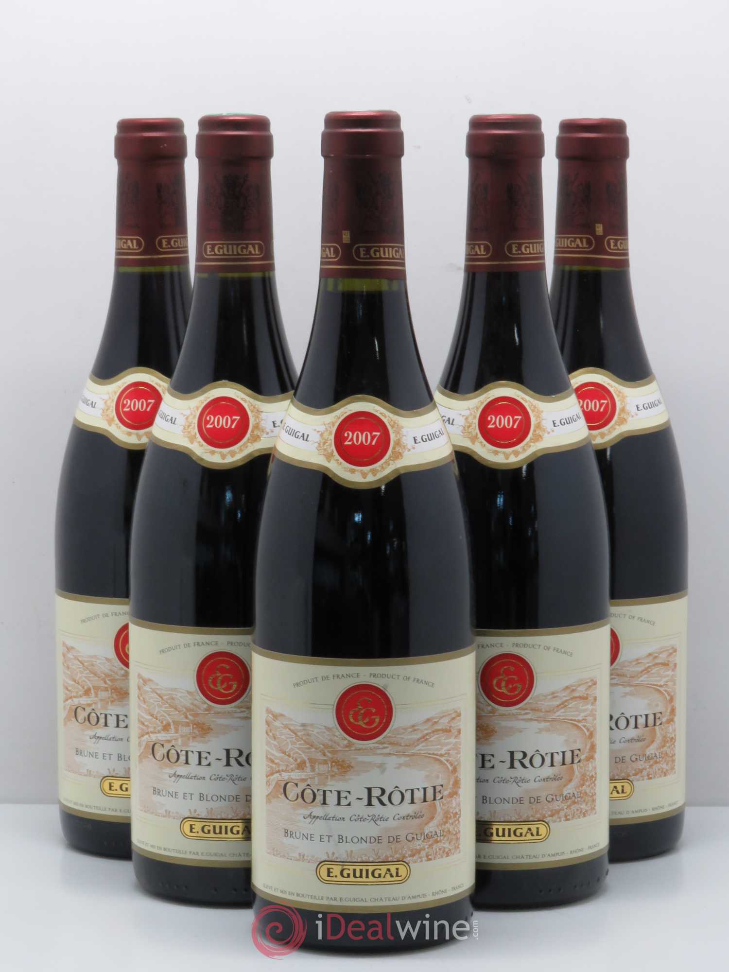 Côte-Rôtie Côtes Brune et Blonde Guigal 2007 - Lot de 5 bouteilles - 0