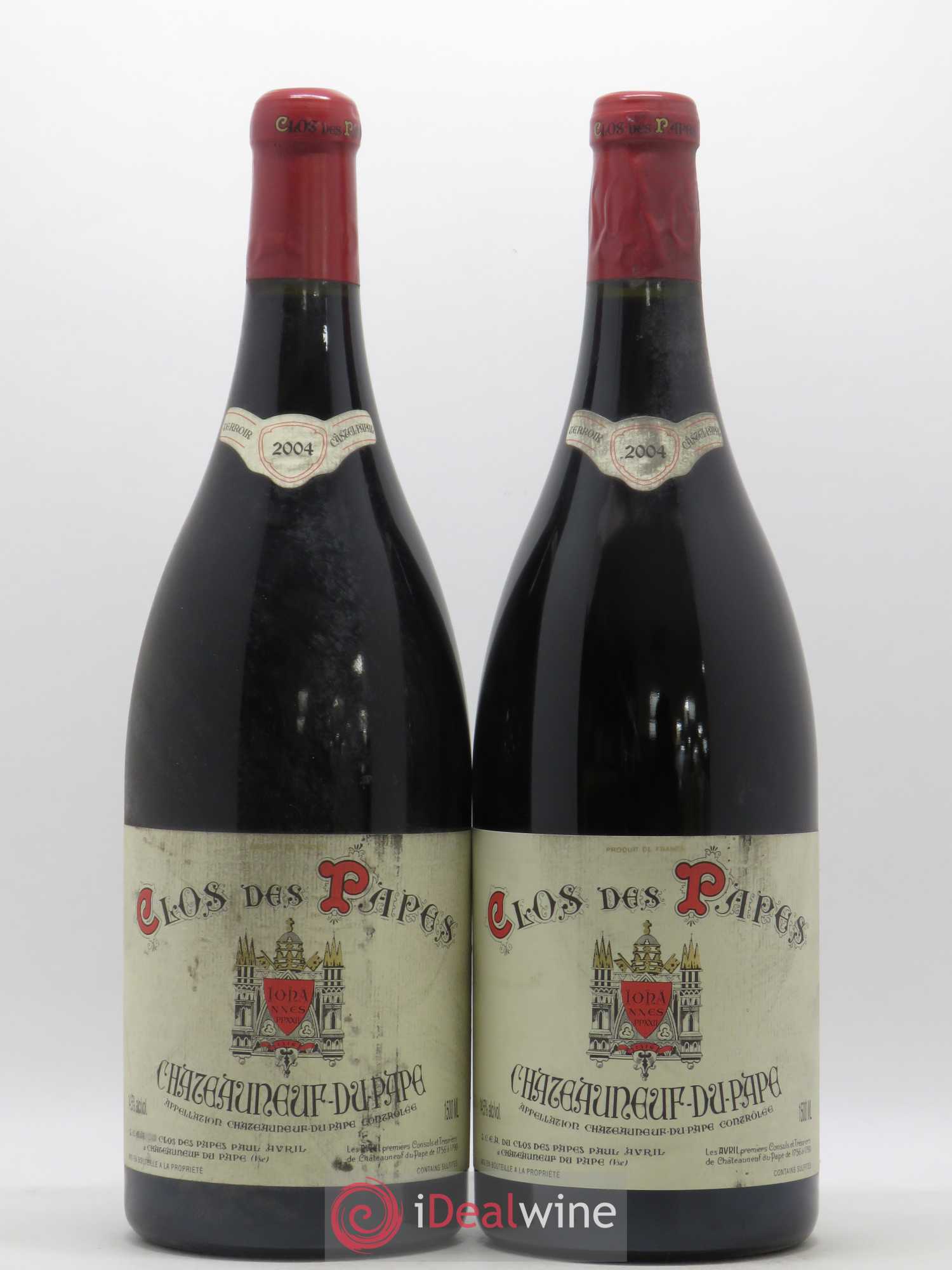 Châteauneuf-du-Pape Clos des Papes - Paul Avril 2004 - Lot de 2 magnums - 0