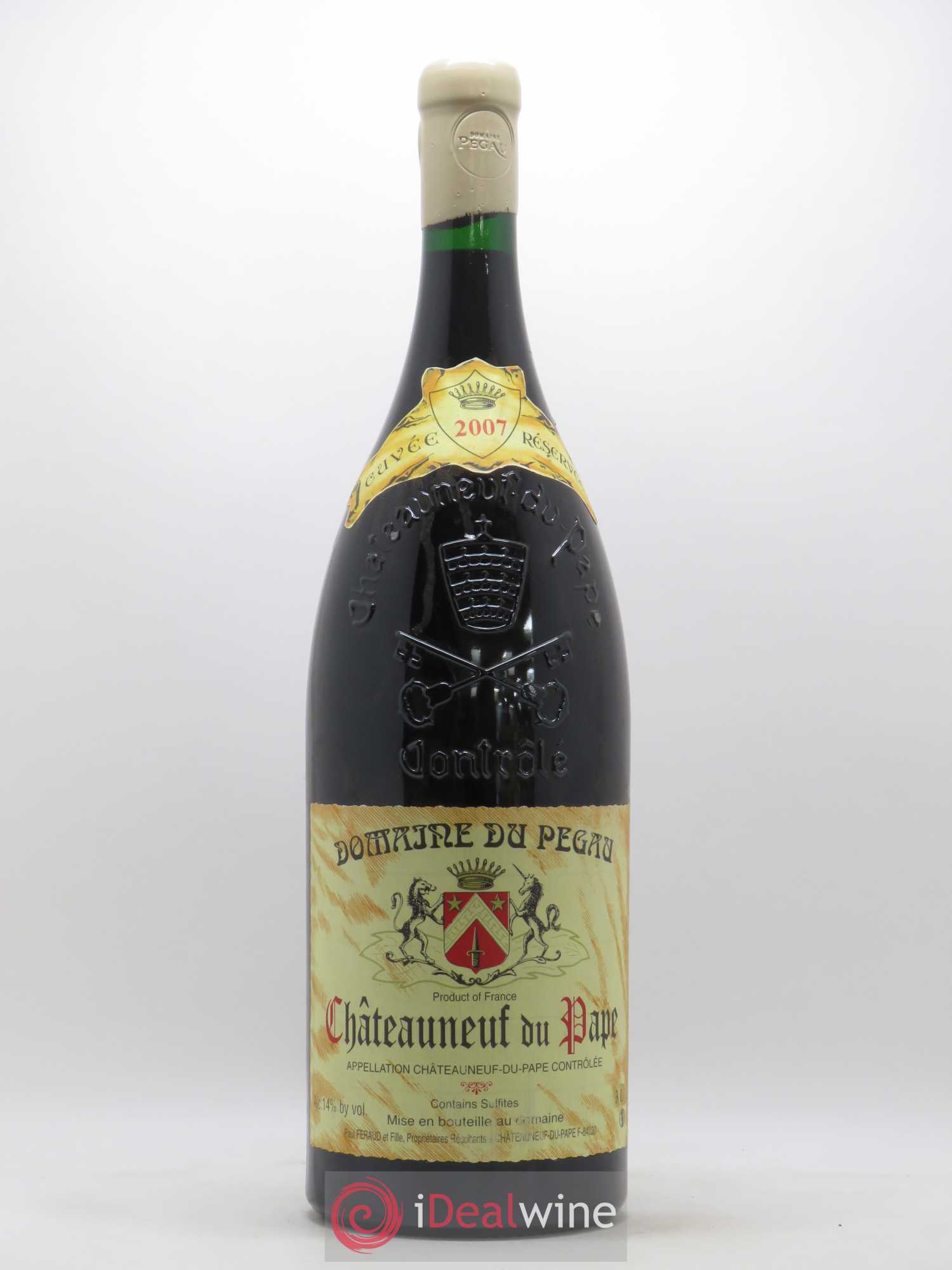 Châteauneuf-du-Pape Domaine du Pégau Cuvée Réservée Paul et Laurence Féraud 2007 - Lot de 1 double magnum - 0