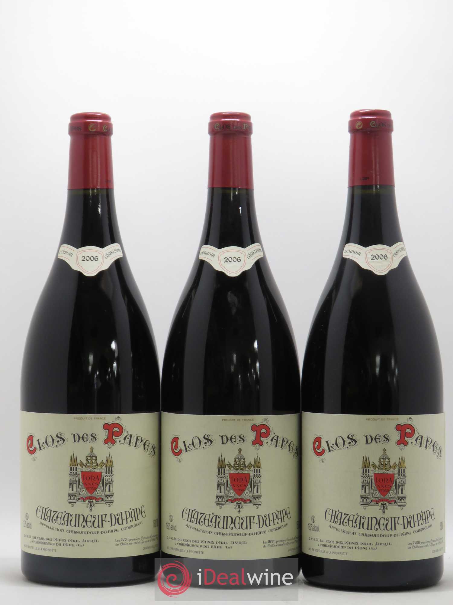 Châteauneuf-du-Pape Clos des Papes - Paul Avril 2006 - Lot de 3 magnums - 0