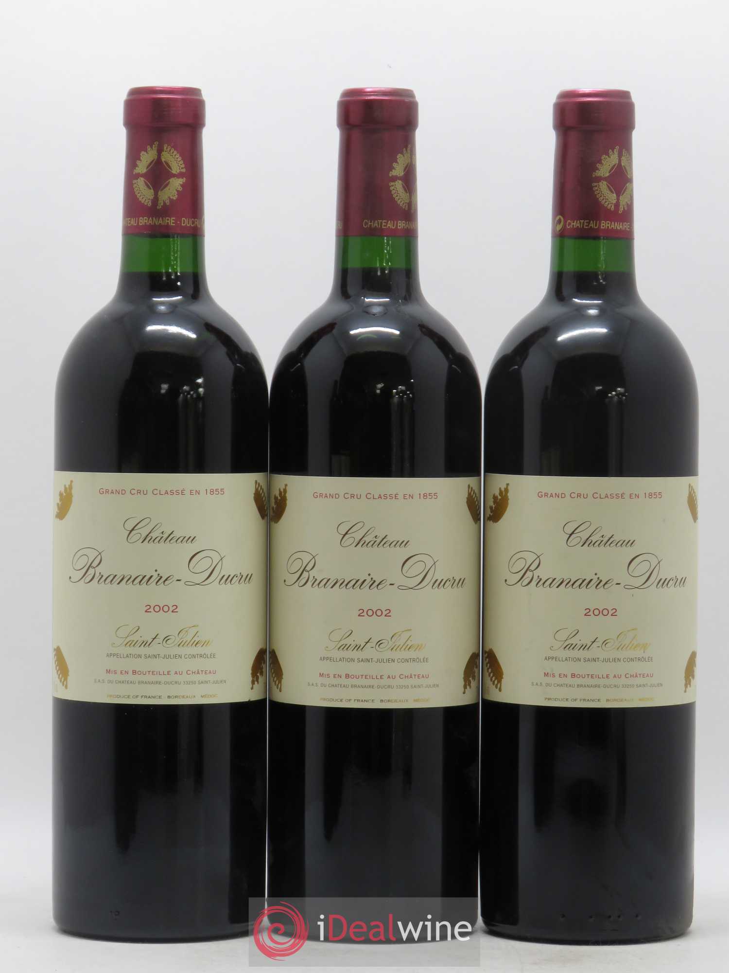 Château Branaire Ducru 4ème Grand Cru Classé 2002 - Lot de 6 bouteilles - 1
