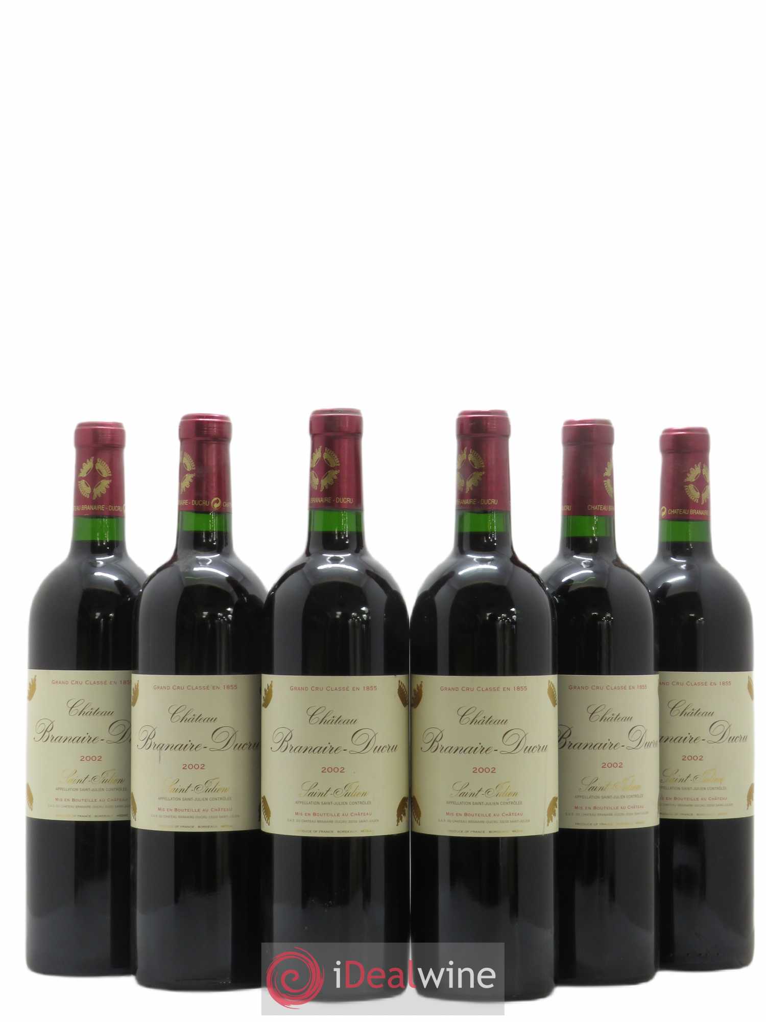 Château Branaire Ducru 4ème Grand Cru Classé 2002 - Lot de 6 bouteilles - 0