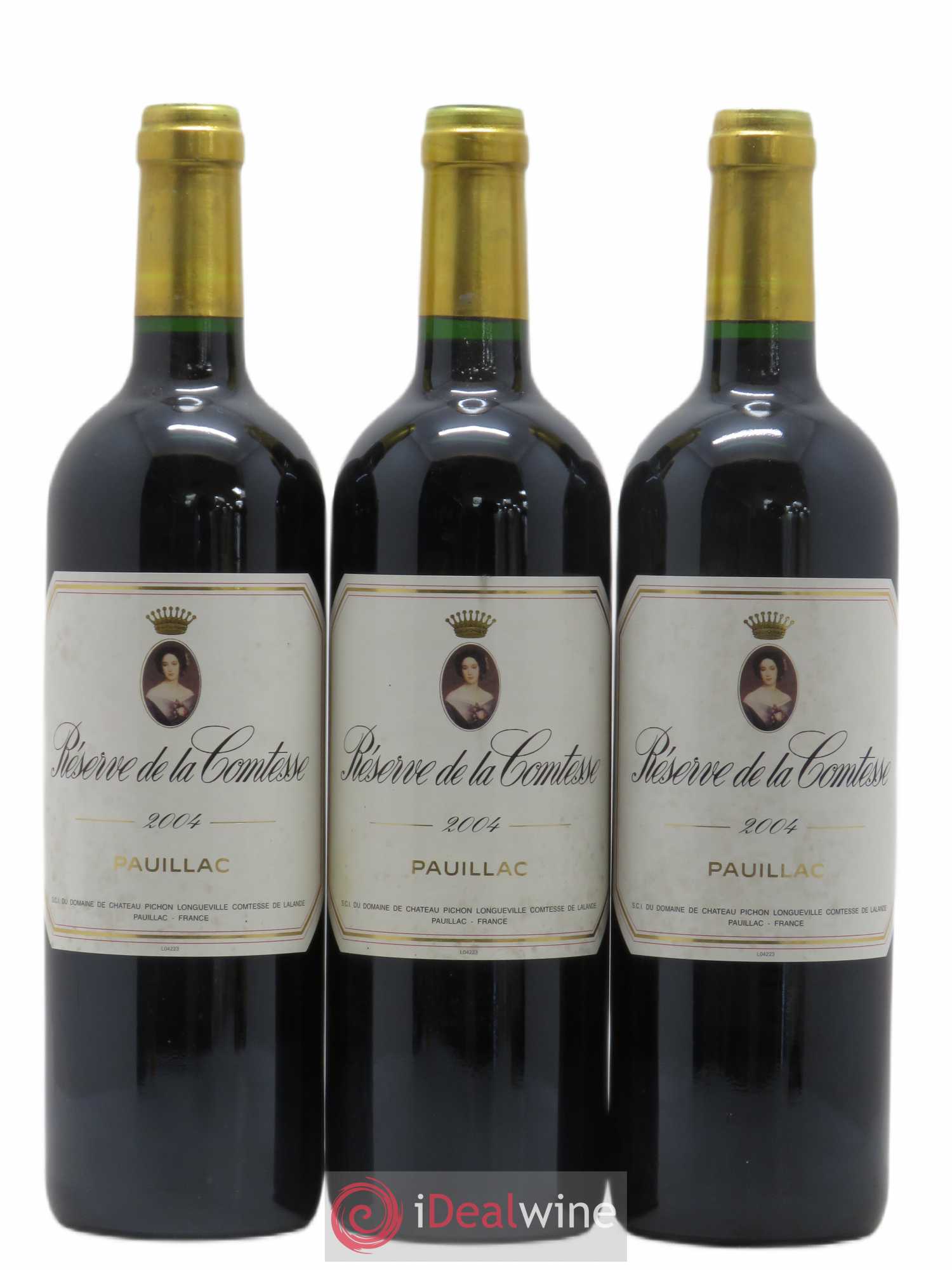 Réserve de la Comtesse Second Vin 2004 - Lot de 3 bouteilles - 0