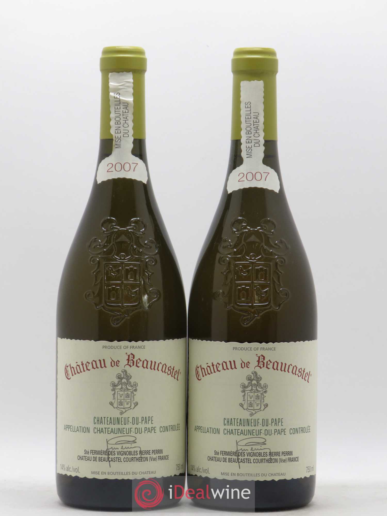 Châteauneuf-du-Pape Château de Beaucastel Famille Perrin 2007 - Lot de 2 bouteilles - 0
