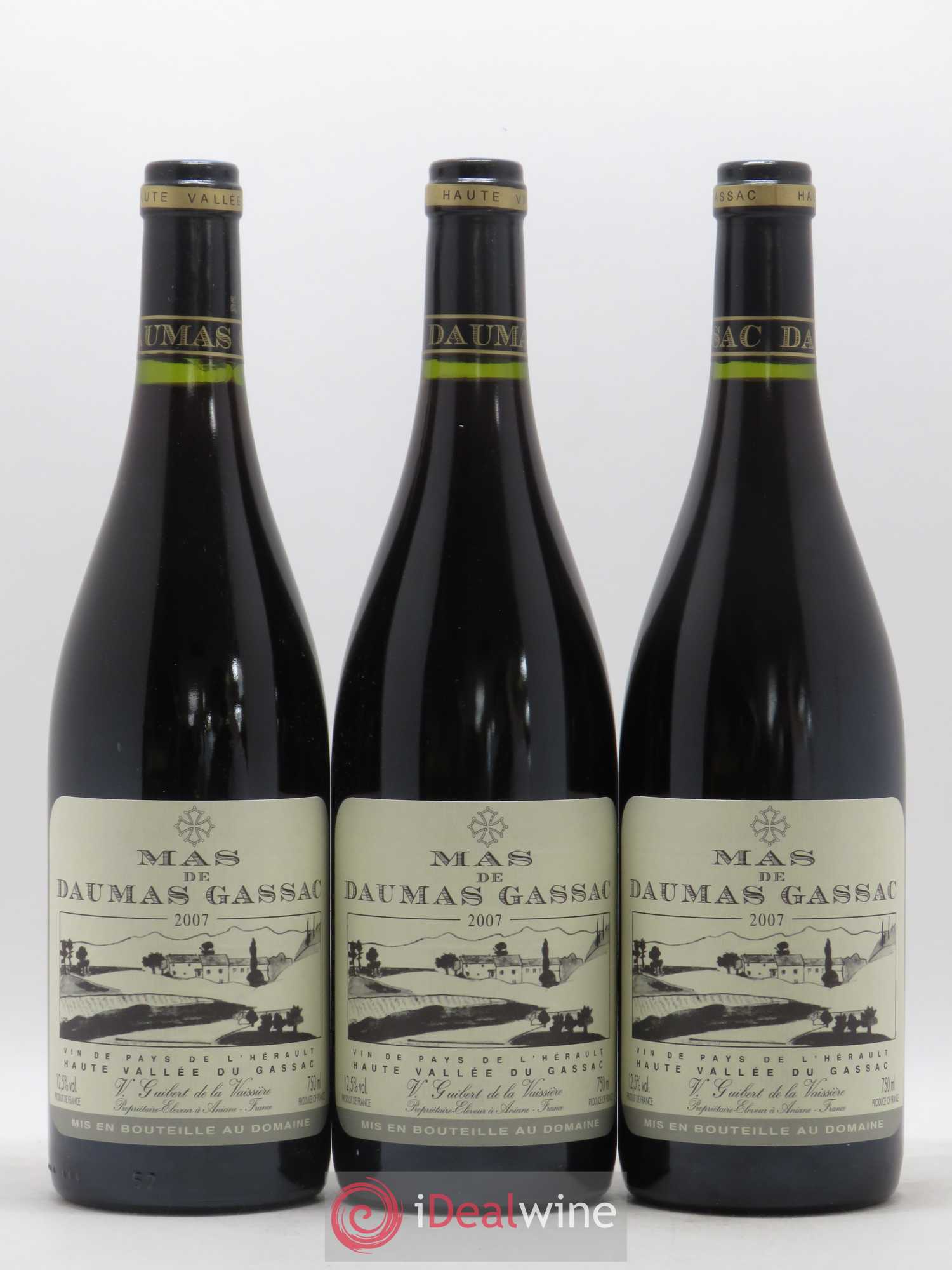 Saint-Guilhem-le-Désert - Cité d'Aniane Mas Daumas Gassac Famille Guibert de La Vaissière 2007 - Lot de 6 bouteilles - 2