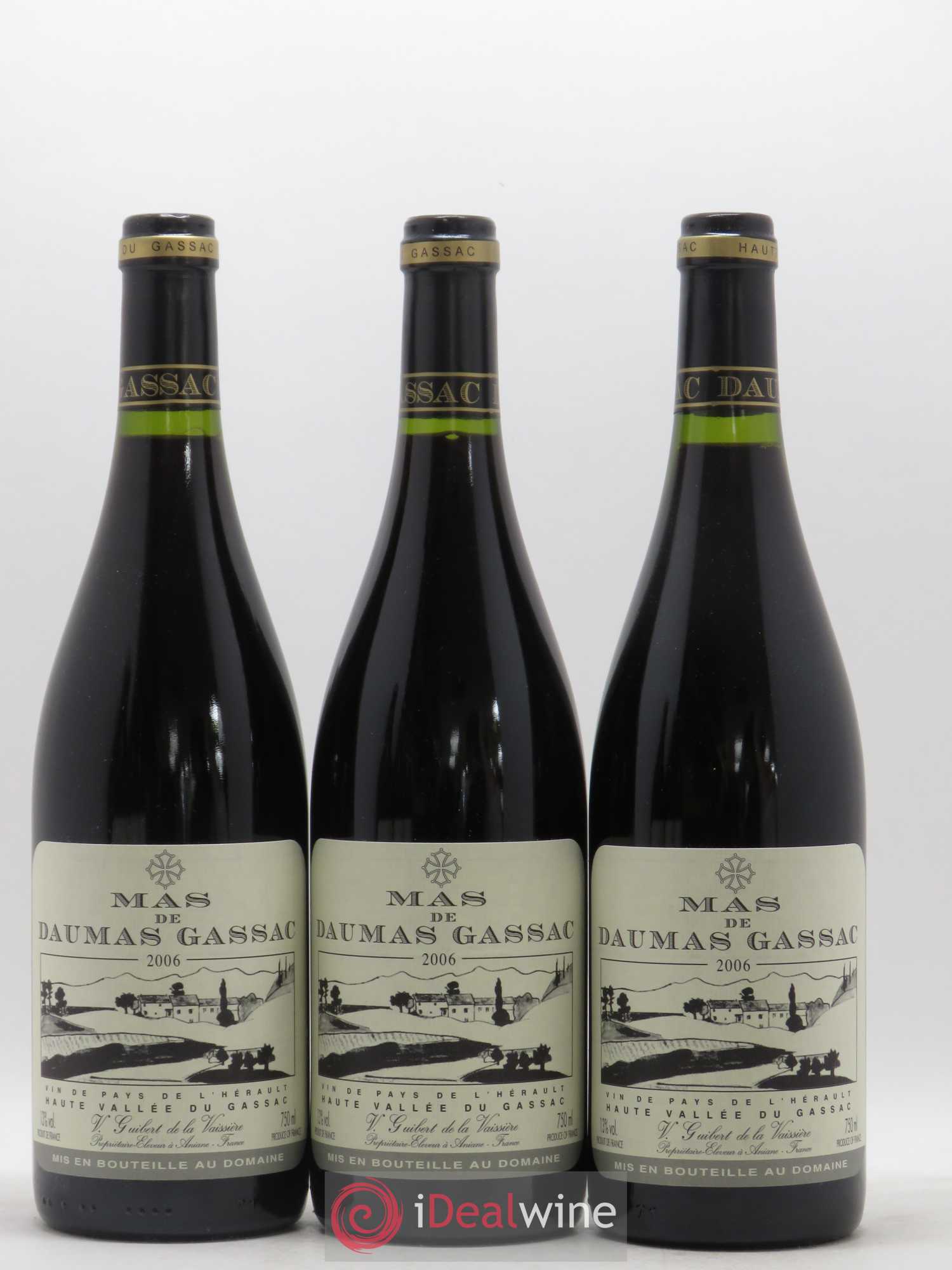 Saint-Guilhem-le-Désert - Cité d'Aniane Mas Daumas Gassac Famille Guibert de La Vaissière 2006 - Lot de 6 bouteilles - 1