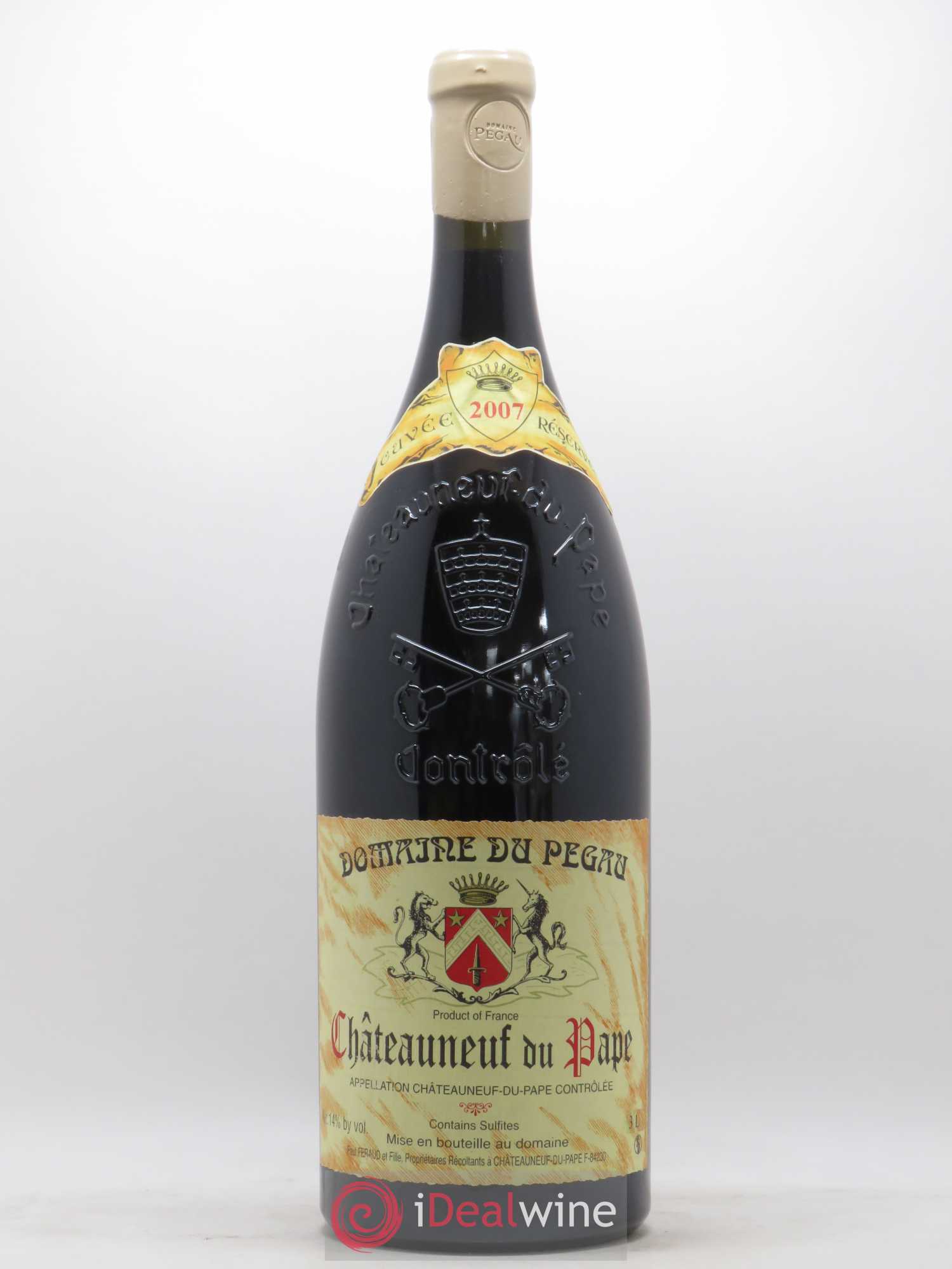 Châteauneuf-du-Pape Domaine du Pégau Cuvée Réservée Paul et Laurence Féraud 2007 - Lot de 1 double magnum - 0