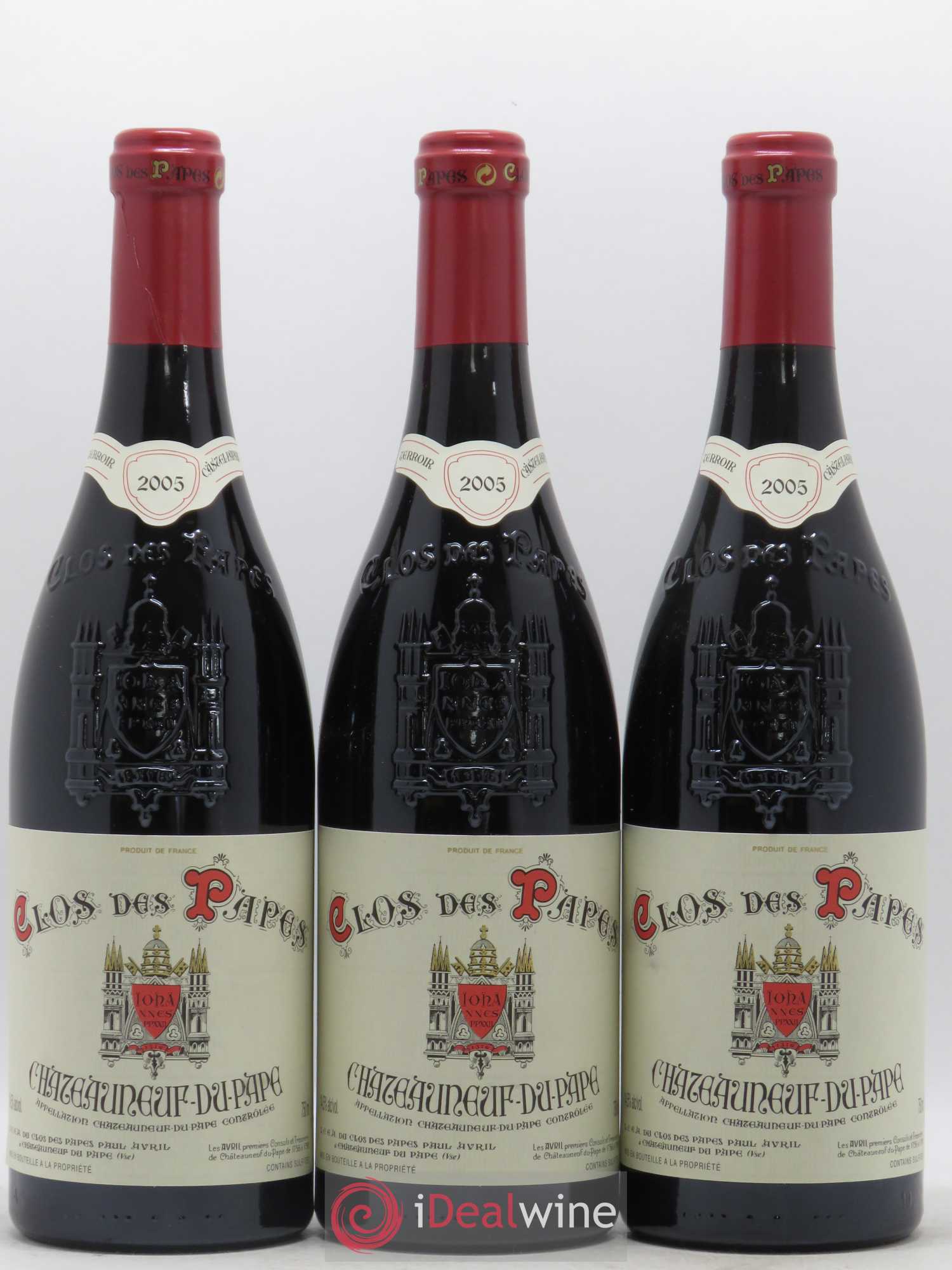 Châteauneuf-du-Pape Clos des Papes - Paul Avril 2005 - Lot de 6 bouteilles - 2