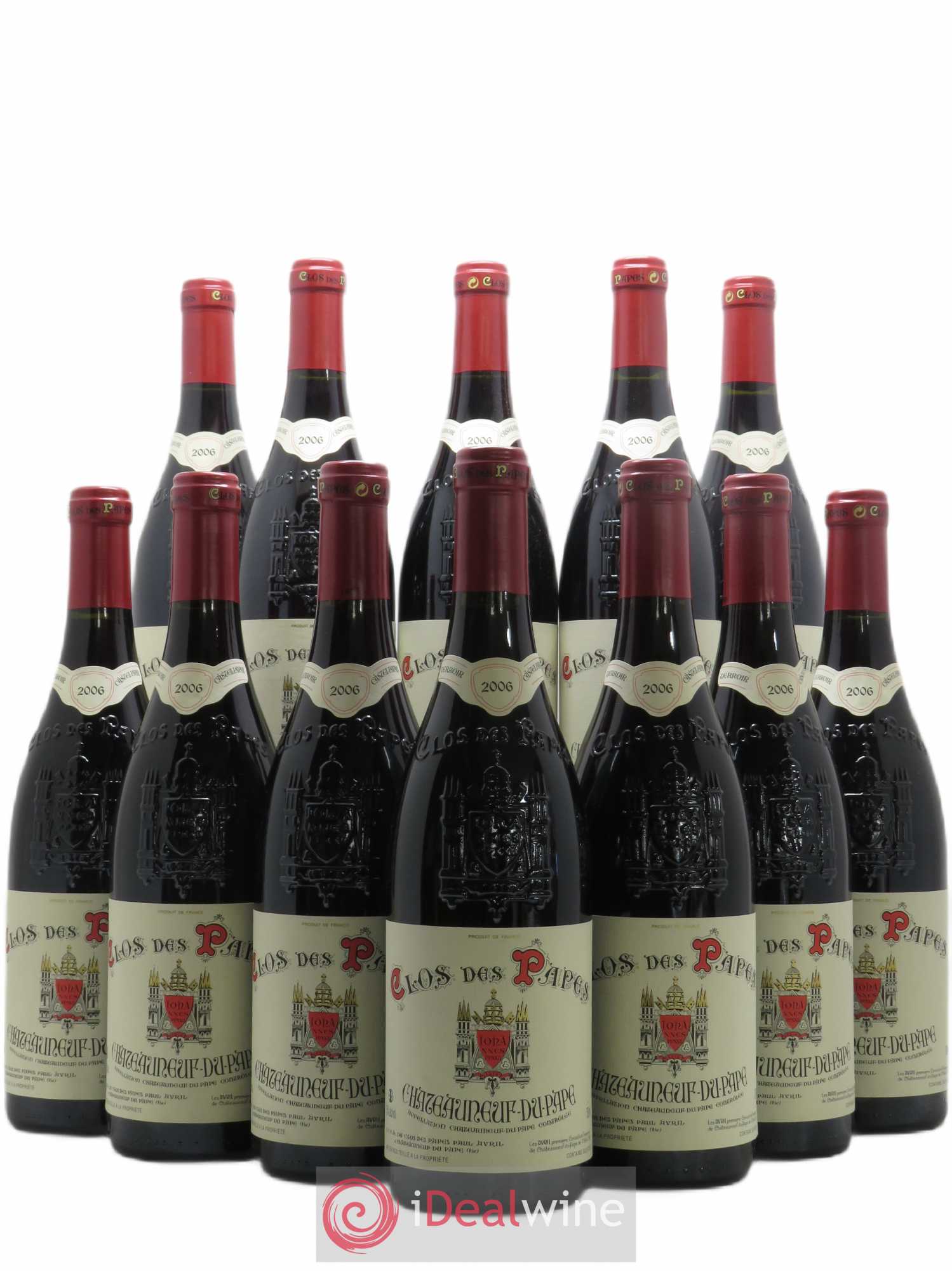 Châteauneuf-du-Pape Clos des Papes - Paul Avril 2006 - Lot de 12 bouteilles - 0