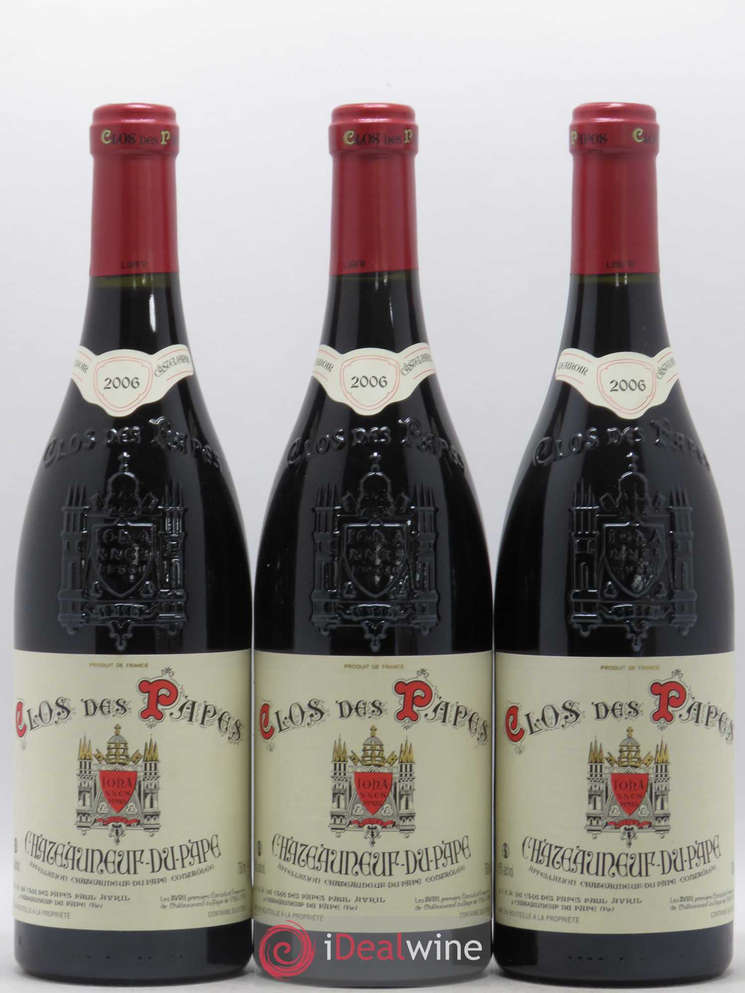 Châteauneuf-du-Pape Clos des Papes - Paul Avril 2006 - Lot de 12 bouteilles - 1