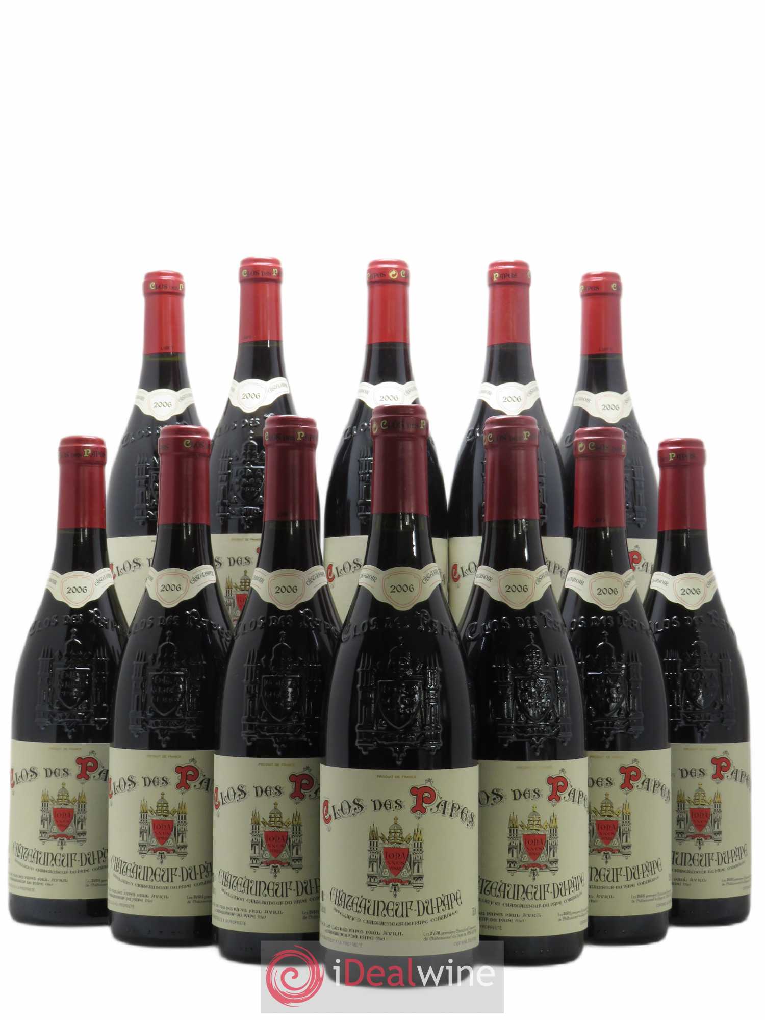 Châteauneuf-du-Pape Clos des Papes - Paul Avril 2006 - Lot de 12 bouteilles - 0