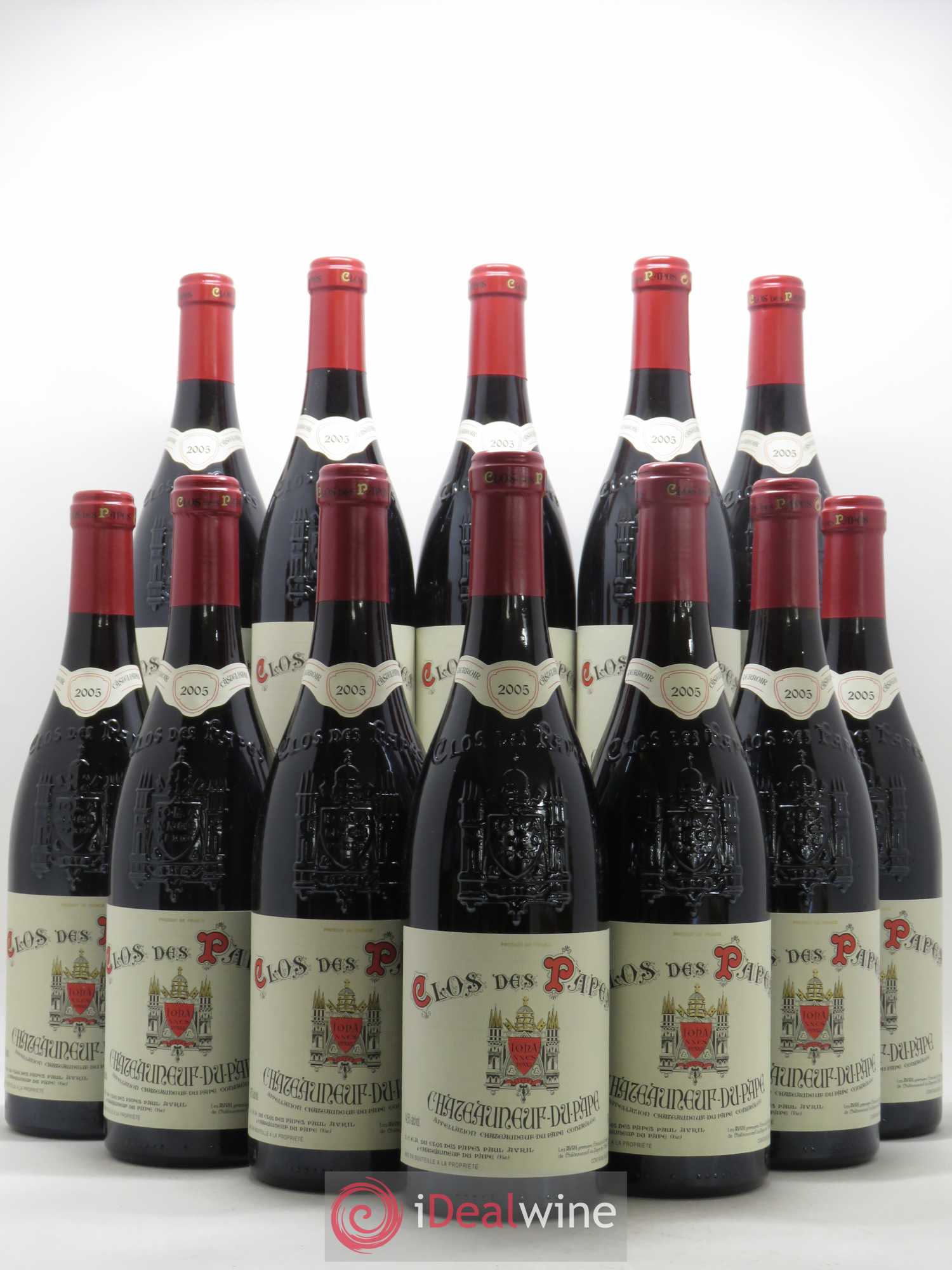 Châteauneuf-du-Pape Clos des Papes - Paul Avril 2005 - Lot de 12 bouteilles - 0