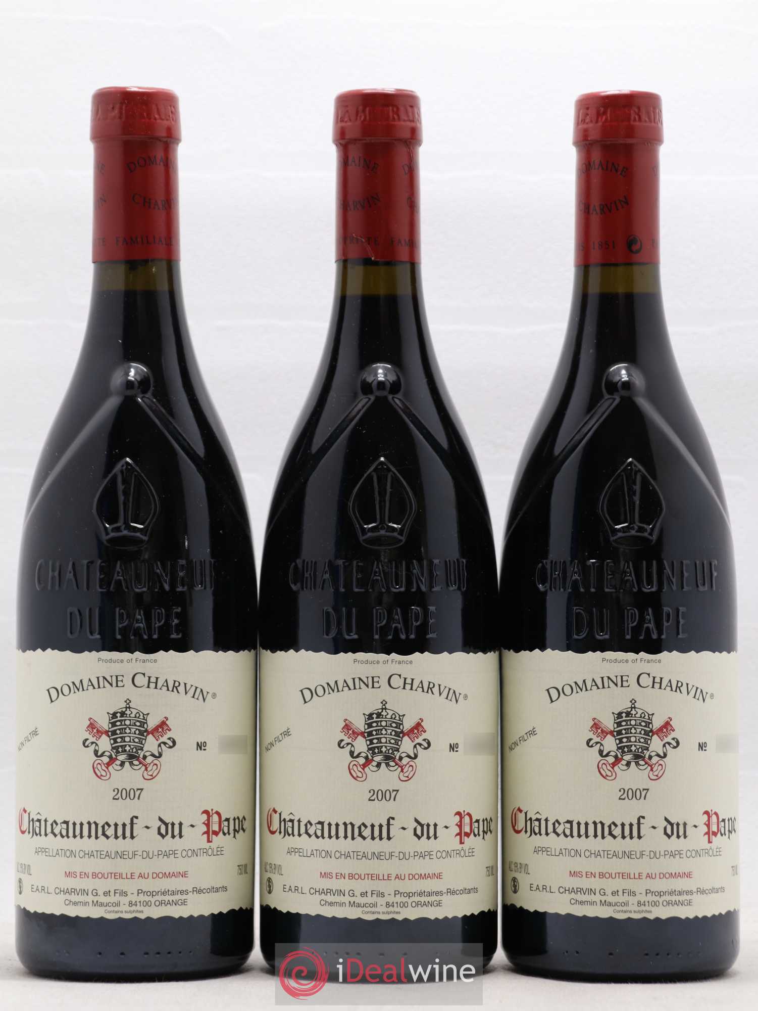 Châteauneuf-du-Pape Charvin (Domaine) 2007 - Lot de 6 bouteilles - 1