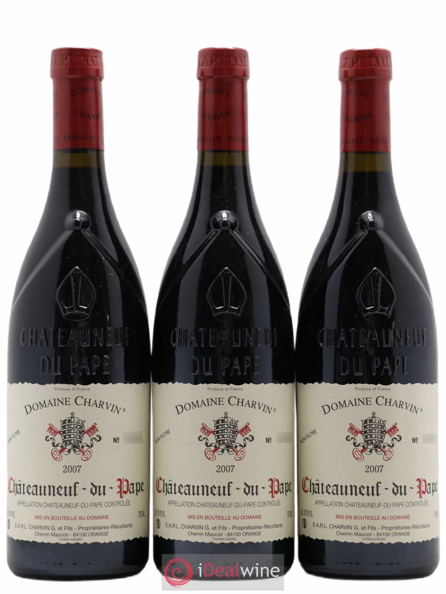 Châteauneuf-du-Pape Charvin (Domaine) 2007 - Lot de 3 bouteilles - 0