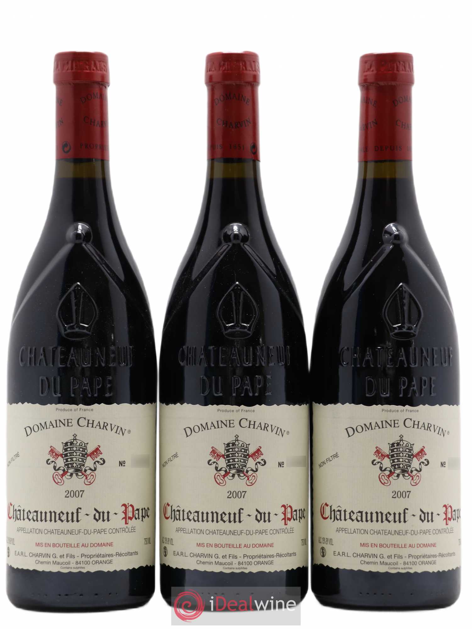 Châteauneuf-du-Pape Charvin (Domaine) 2007 - Lot de 3 bouteilles - 0