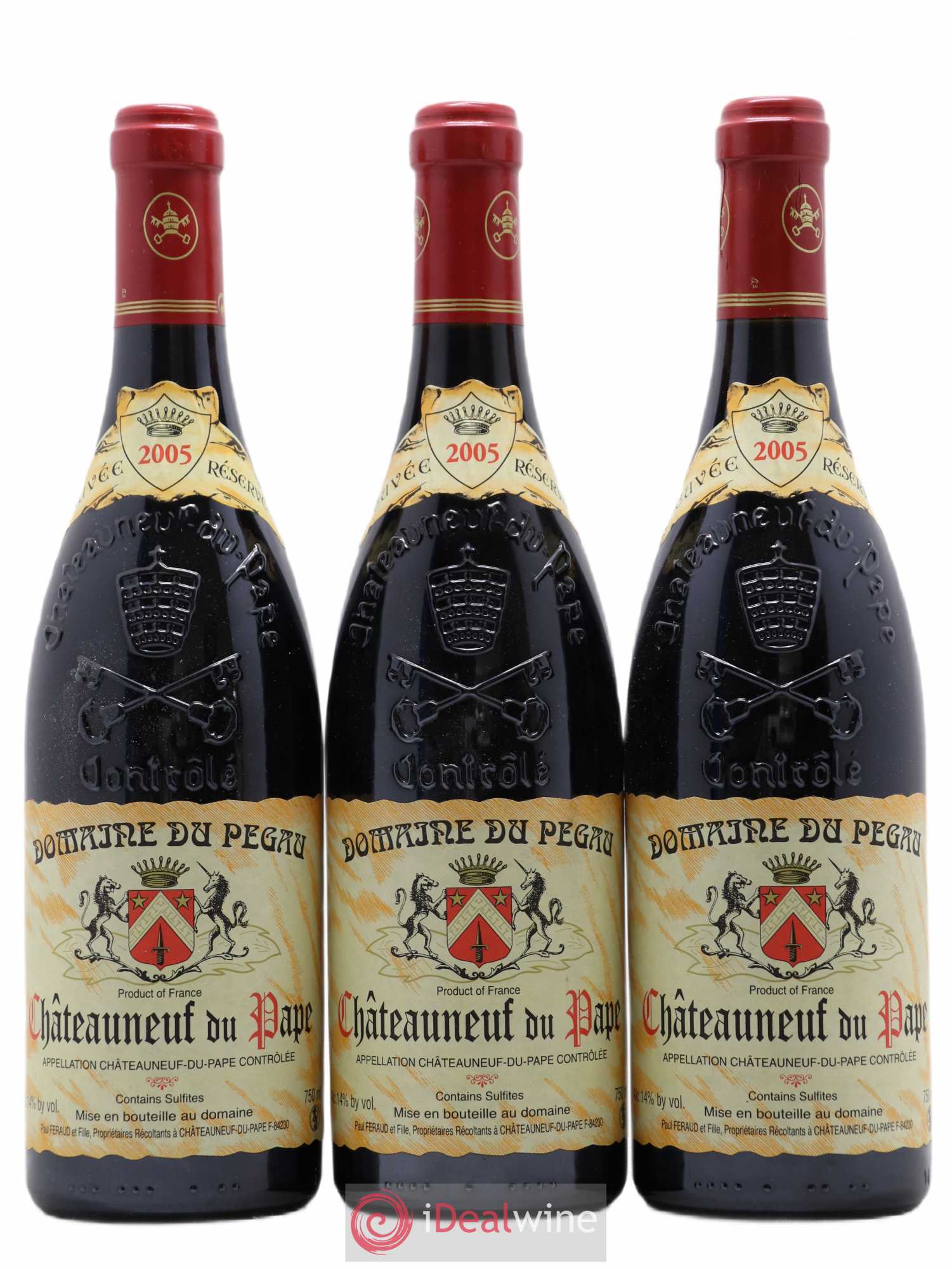Châteauneuf-du-Pape Domaine du Pégau Cuvée Réservée Paul et Laurence Féraud 2005 - Lot de 3 bouteilles - 0