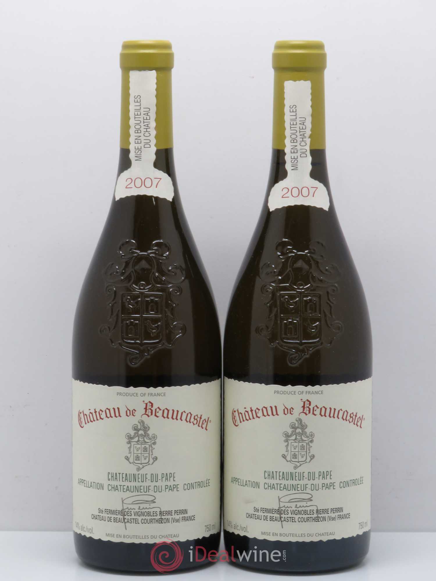 Châteauneuf-du-Pape Château de Beaucastel Famille Perrin 2007 - Lot de 2 bouteilles - 0