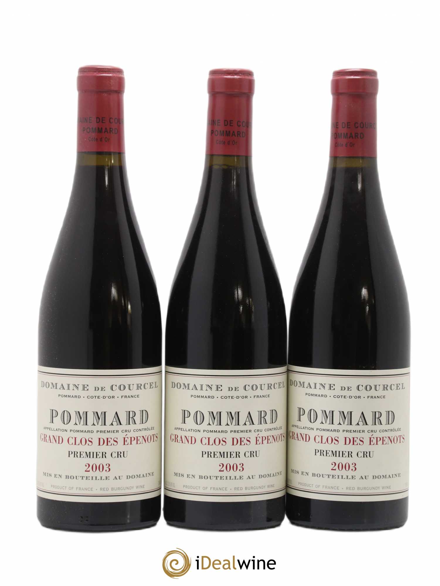 Pommard 1er Cru Grand Clos des Epenots de Courcel (Domaine) 2003 - Lot de 3 bouteilles - 0