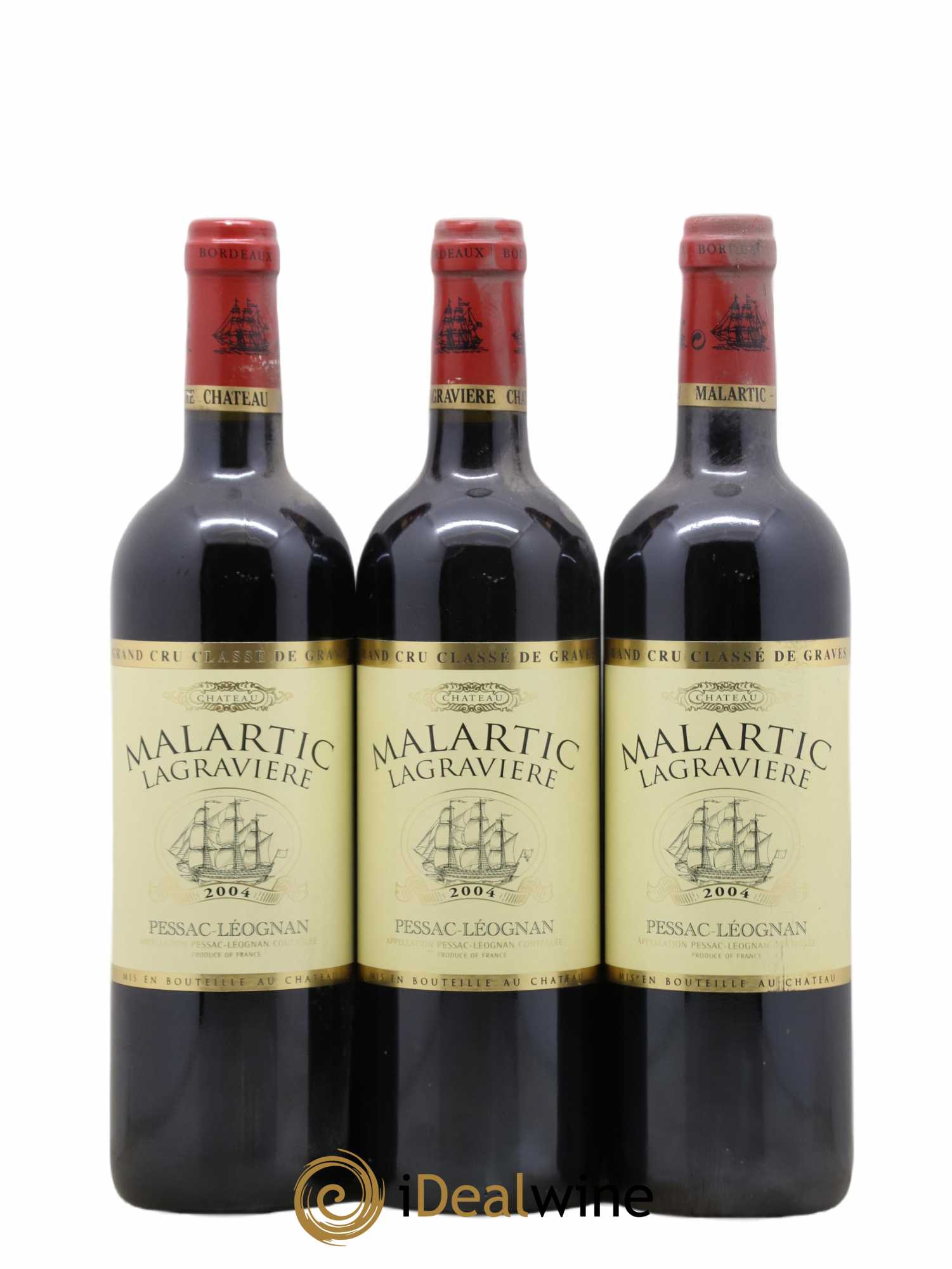 Château Malartic-Lagravière Cru Classé de Graves (sans prix de réserve) 2004 - Lot de 12 bouteilles - 1
