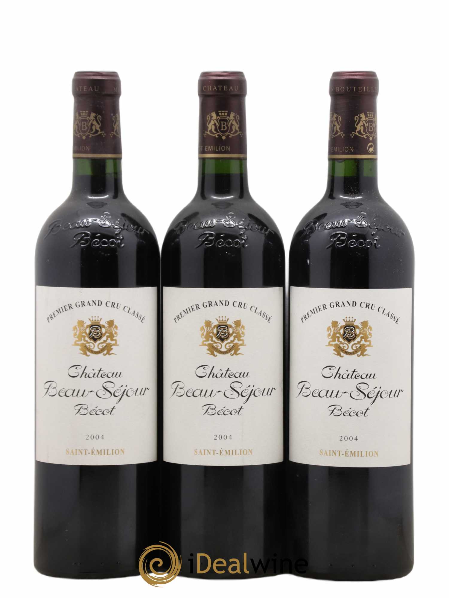 Château Beau-Séjour Bécot 1er Grand Cru Classé B 2004 - Lot de 3 bouteilles - 0