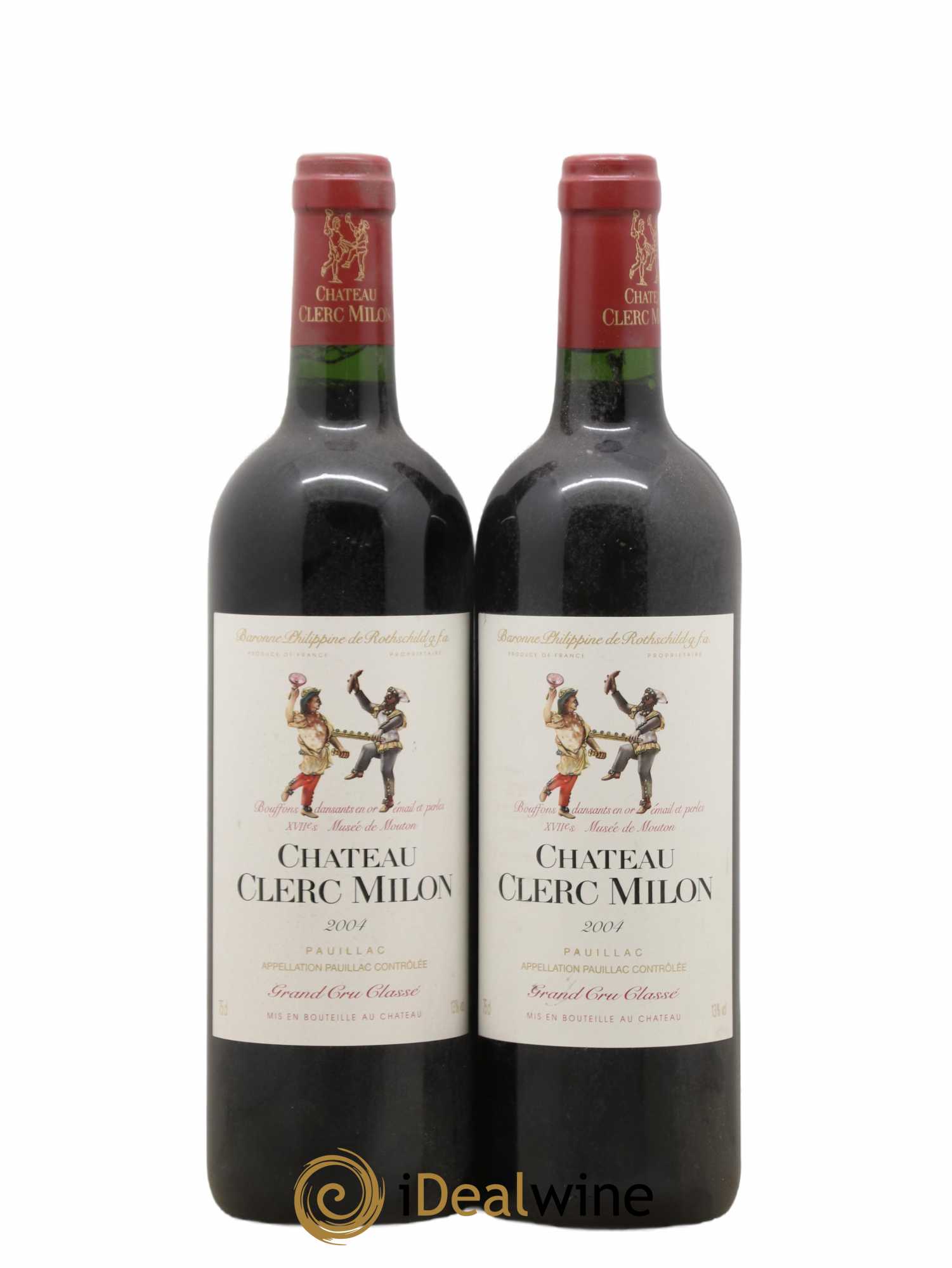 Château Clerc Milon 5ème Grand Cru Classé 2004 - Lot de 2 bouteilles - 0