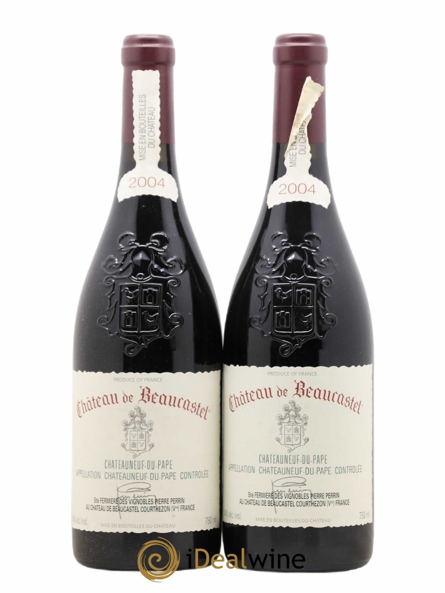 Châteauneuf-du-Pape Château de Beaucastel Famille Perrin 2004 - Lot de 2 bouteilles - 0
