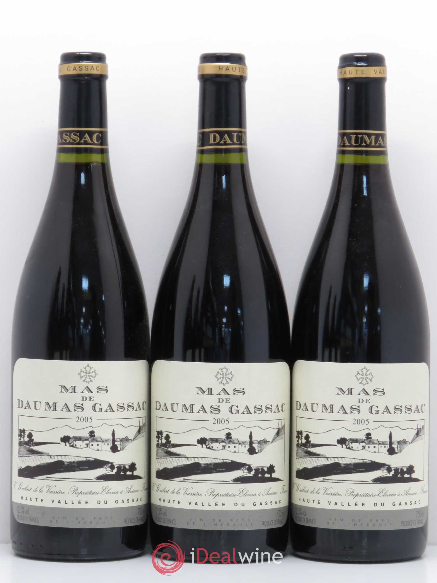 Saint-Guilhem-le-Désert - Cité d'Aniane Mas Daumas Gassac Famille Guibert de La Vaissière 2005 - Lot de 6 bouteilles - 1