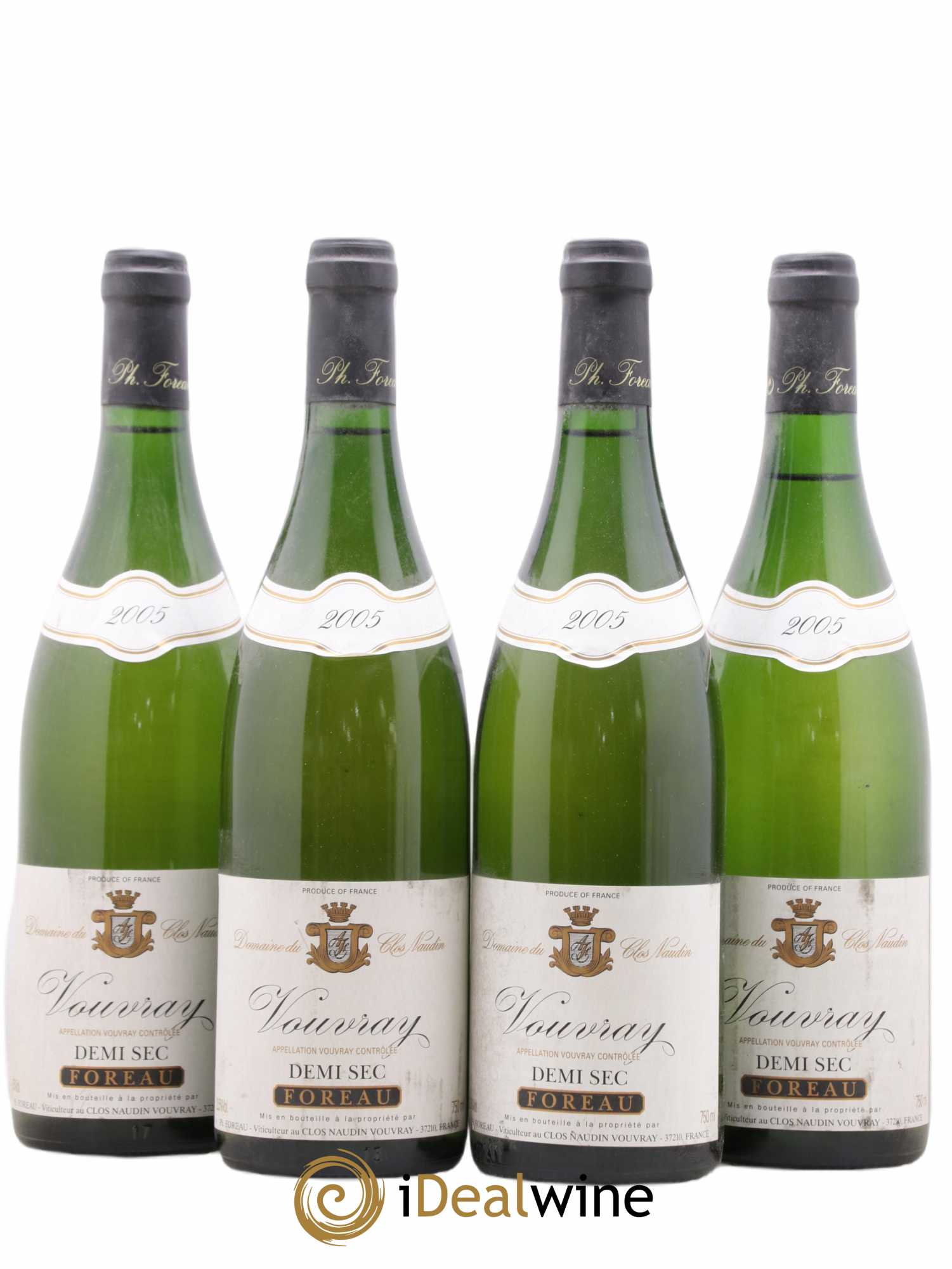 Vouvray Demi-Sec Clos Naudin - Philippe Foreau 2005 - Lot de 4 bouteilles - 0