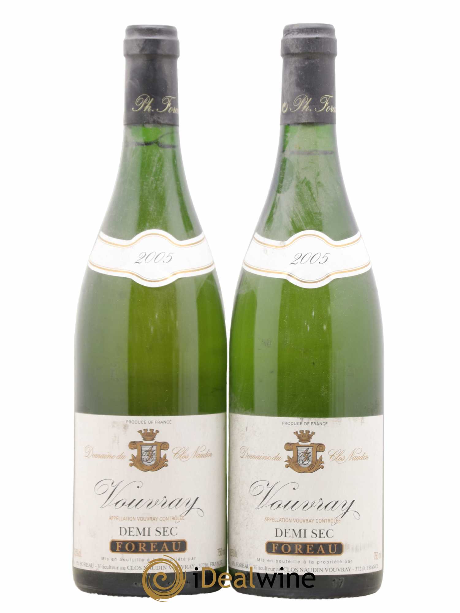 Vouvray Demi-Sec Clos Naudin - Philippe Foreau 2005 - Lot de 2 bouteilles - 0