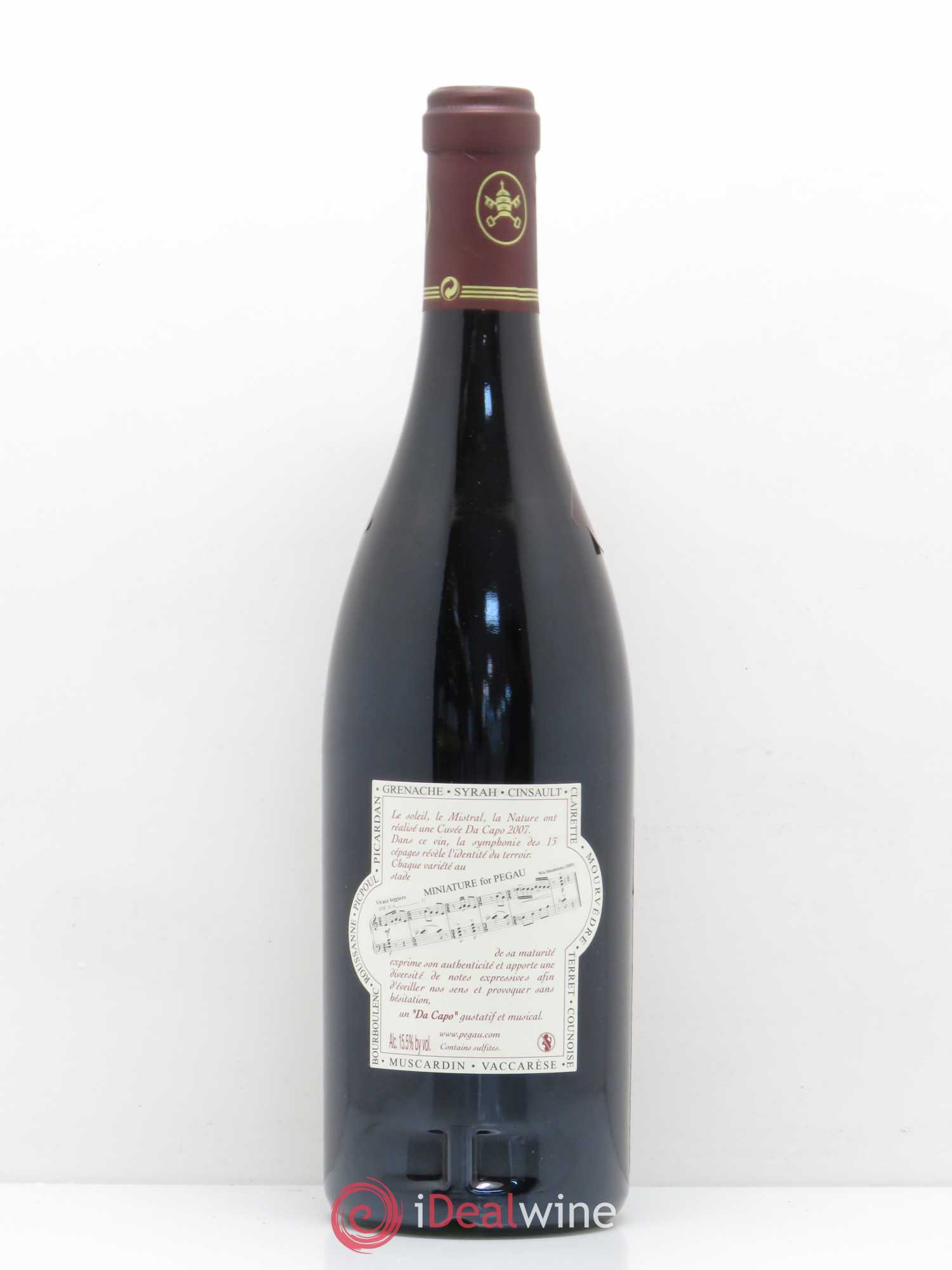 Châteauneuf-du-Pape Domaine du Pégau Cuvée Da Capo Paul et Laurence Féraud 2007 - Lot de 1 bouteille - 1