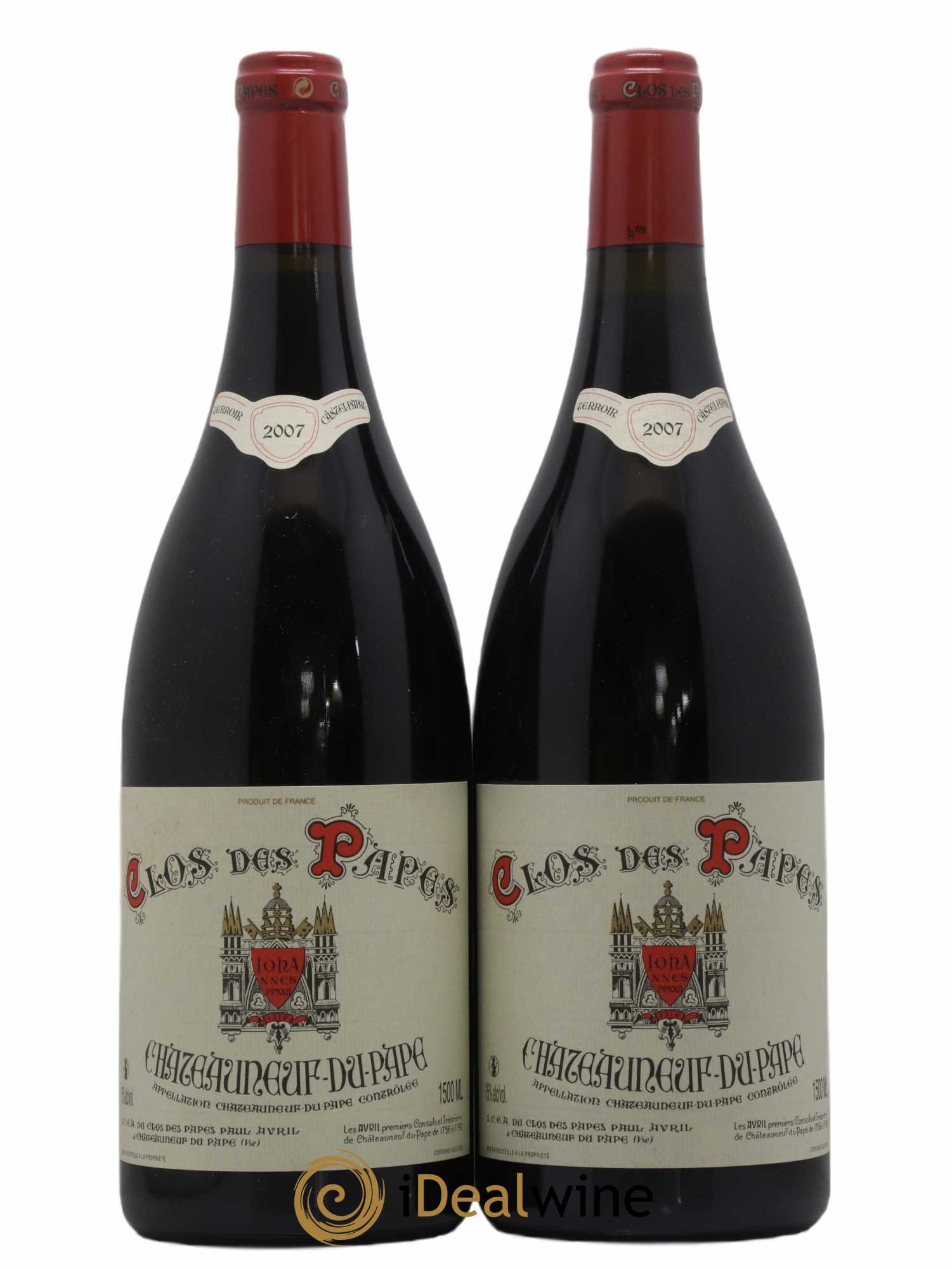 Châteauneuf-du-Pape Clos des Papes - Paul Avril 2007 - Lot de 2 magnums - 0