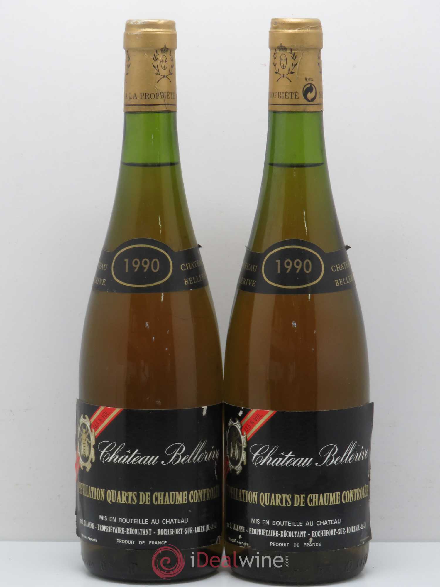 Quarts de Chaume Château Bellerive 1990 - Lotto di 2 bottiglie - 0