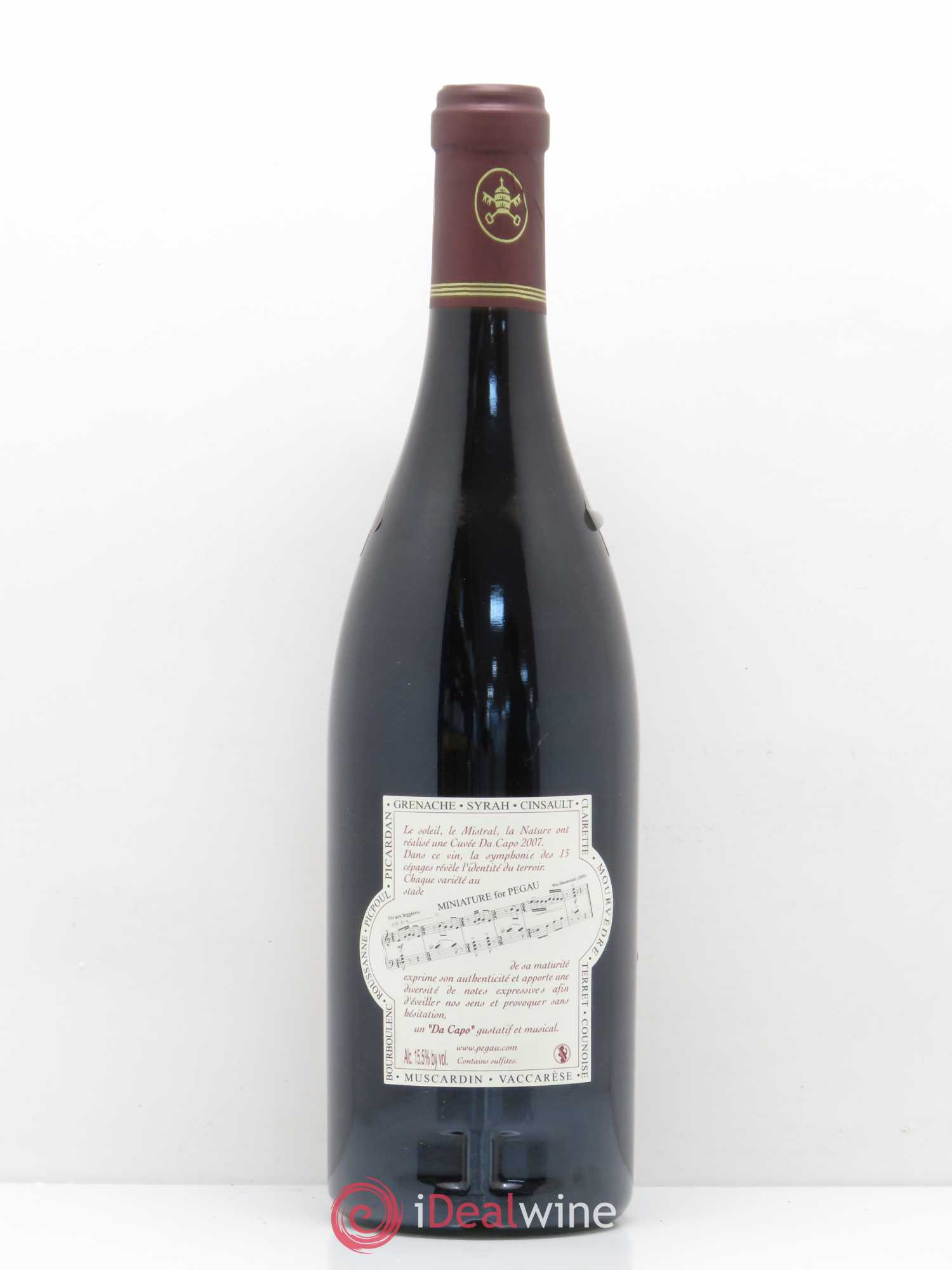 Châteauneuf-du-Pape Domaine du Pégau Cuvée Da Capo Paul et Laurence Féraud 2007 - Lot de 1 bouteille - 1