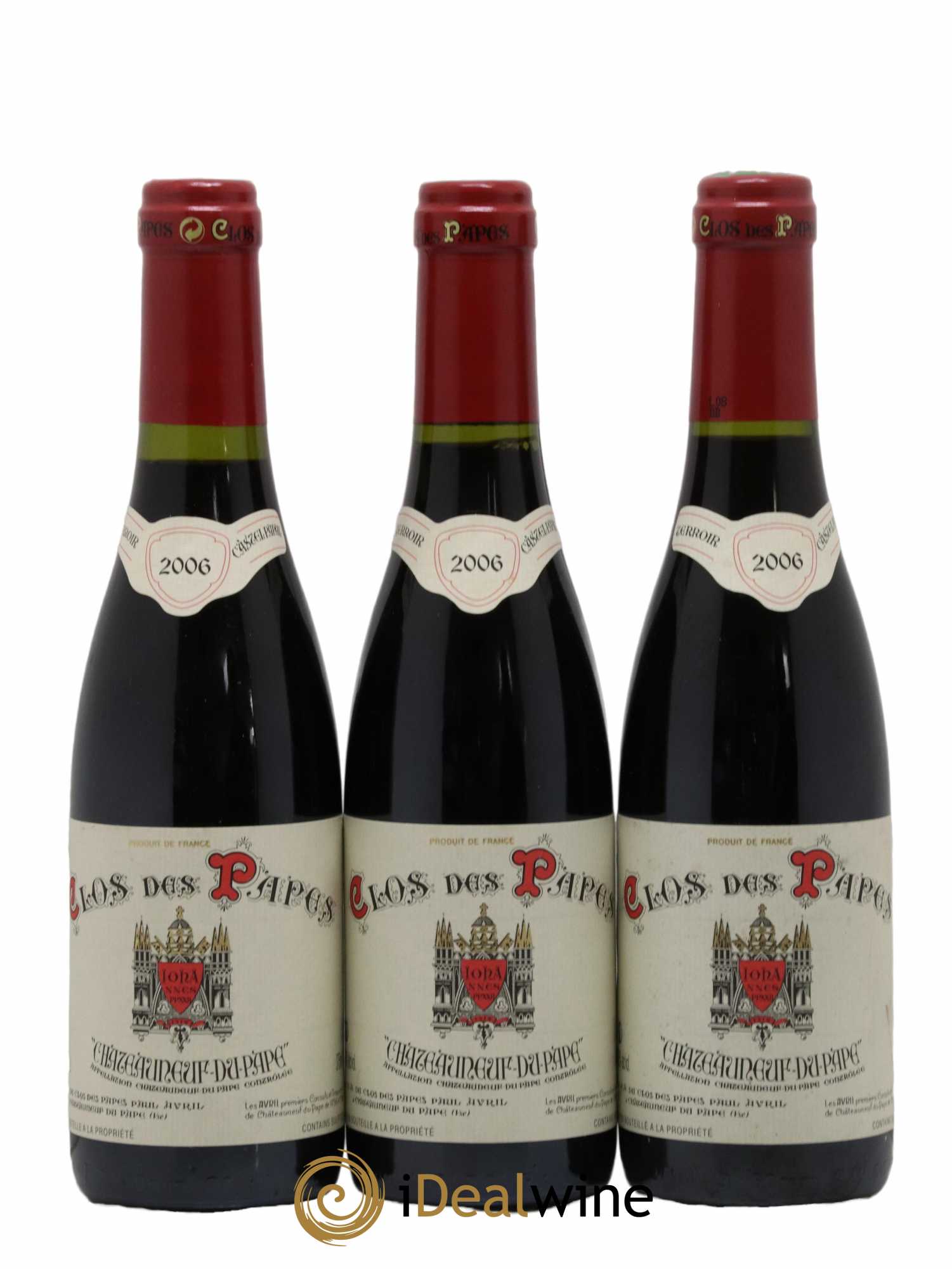 Châteauneuf-du-Pape Clos des Papes - Paul Avril 2006 - Lot de 3 demi bouteilles - 0