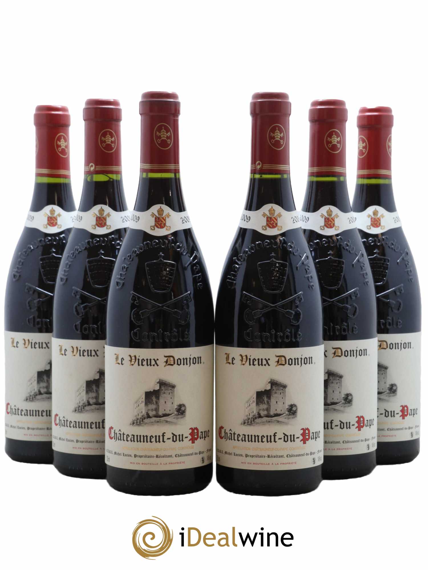 Châteauneuf-du-Pape Le Vieux Donjon Michel Lucien 2009 - Lot de 6 bouteilles - 0
