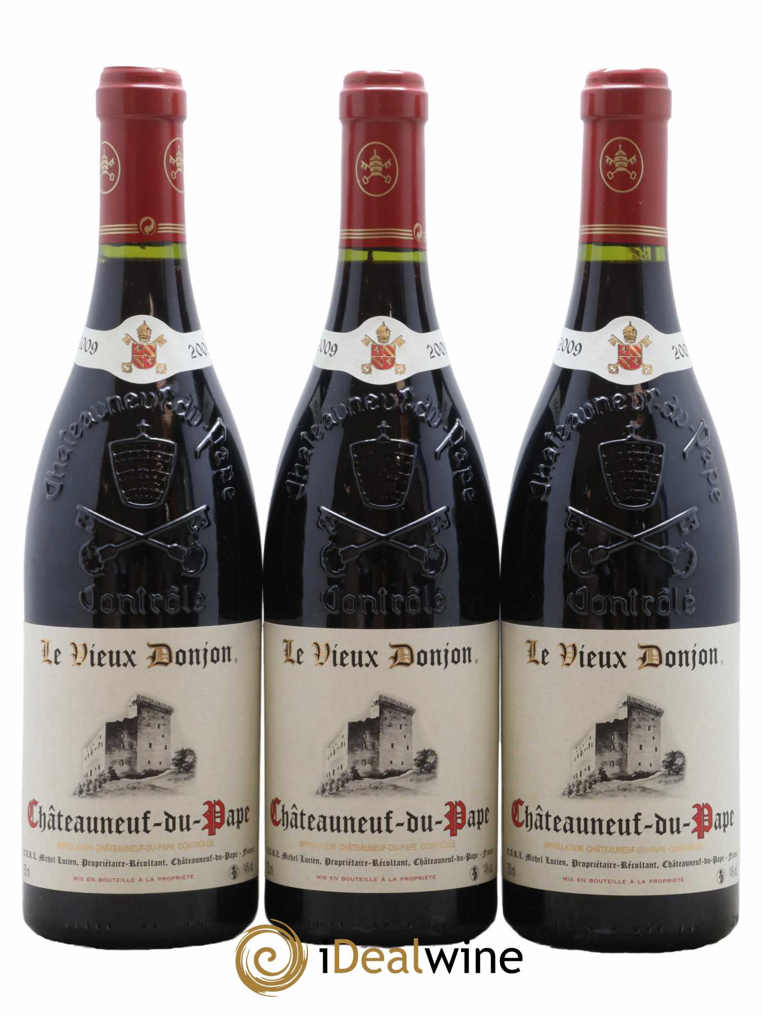 Châteauneuf-du-Pape Le Vieux Donjon Michel Lucien 2009 - Lot de 3 bouteilles - 0