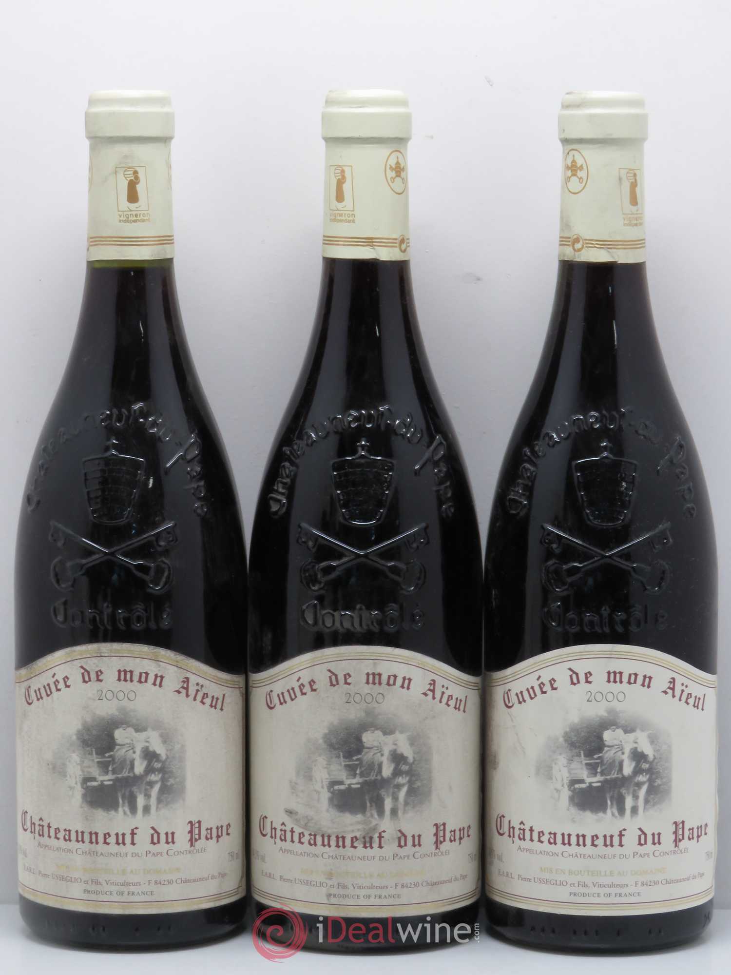Châteauneuf-du-Pape Cuvée de mon Aïeul Pierre Usseglio & Fils 2000 - Lot de 3 bouteilles - 0