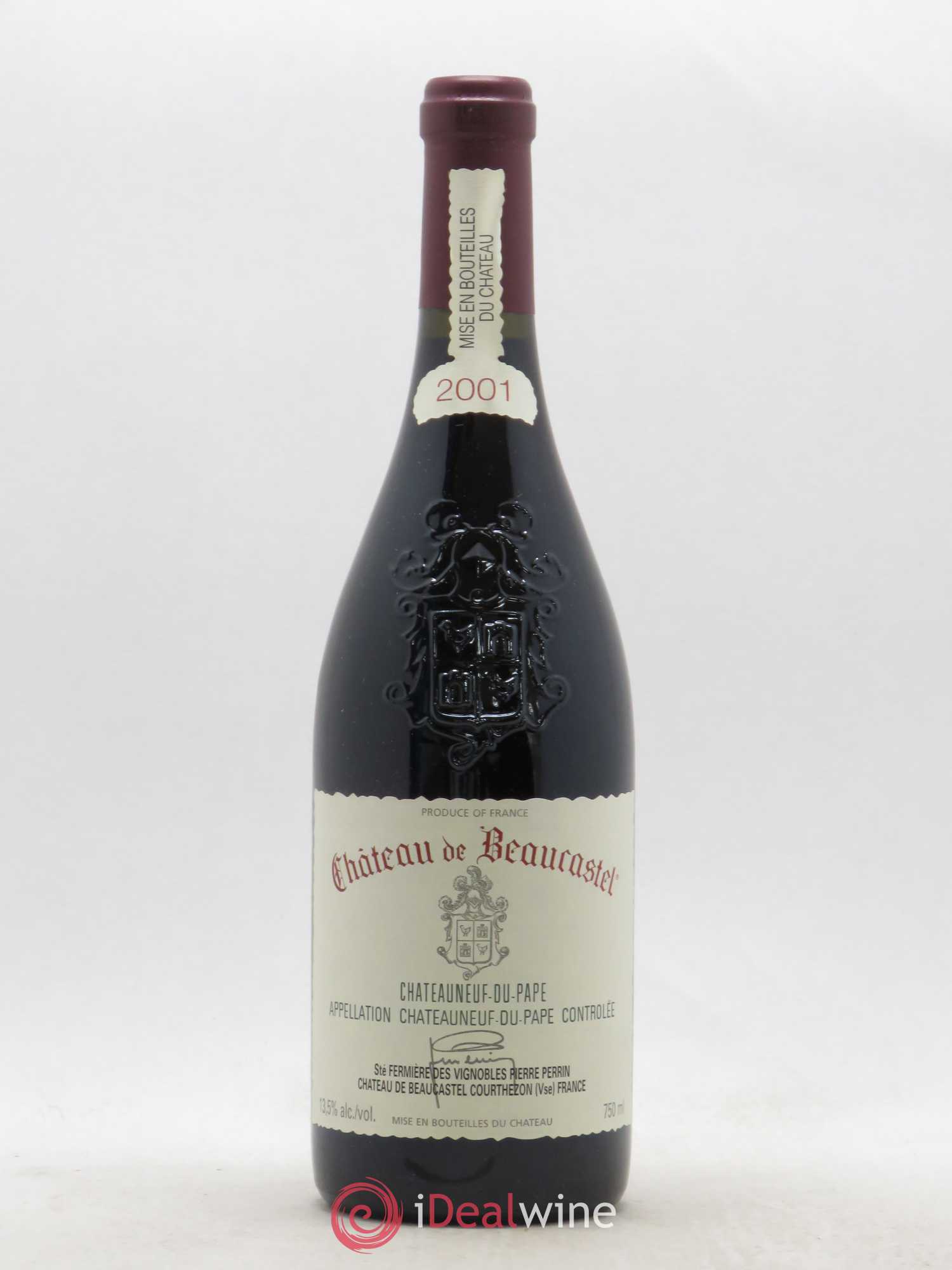 Châteauneuf-du-Pape Château de Beaucastel Famille Perrin 2001 - Lot de 1 bouteille - 0